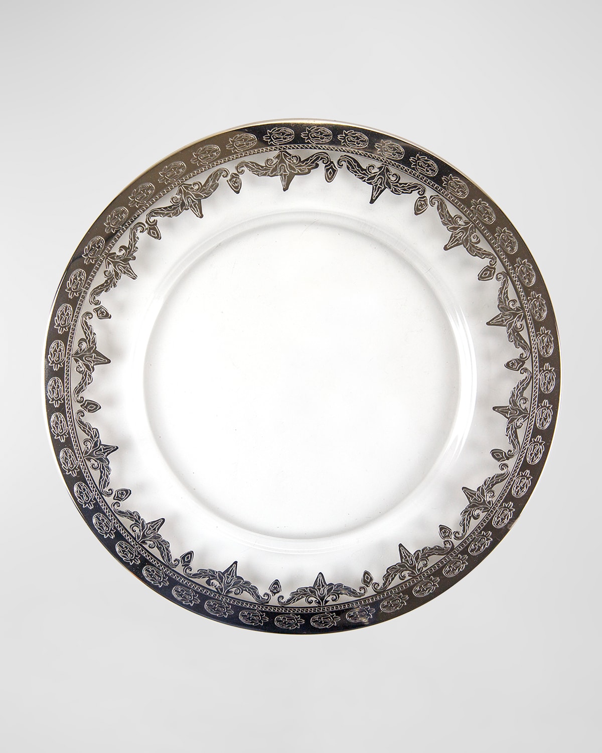 Arte Italica Vetro Platinum Charger In White