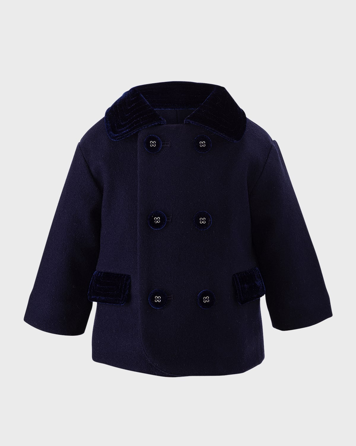 Rachel Riley Boy's Double Breasted Coat In Navy