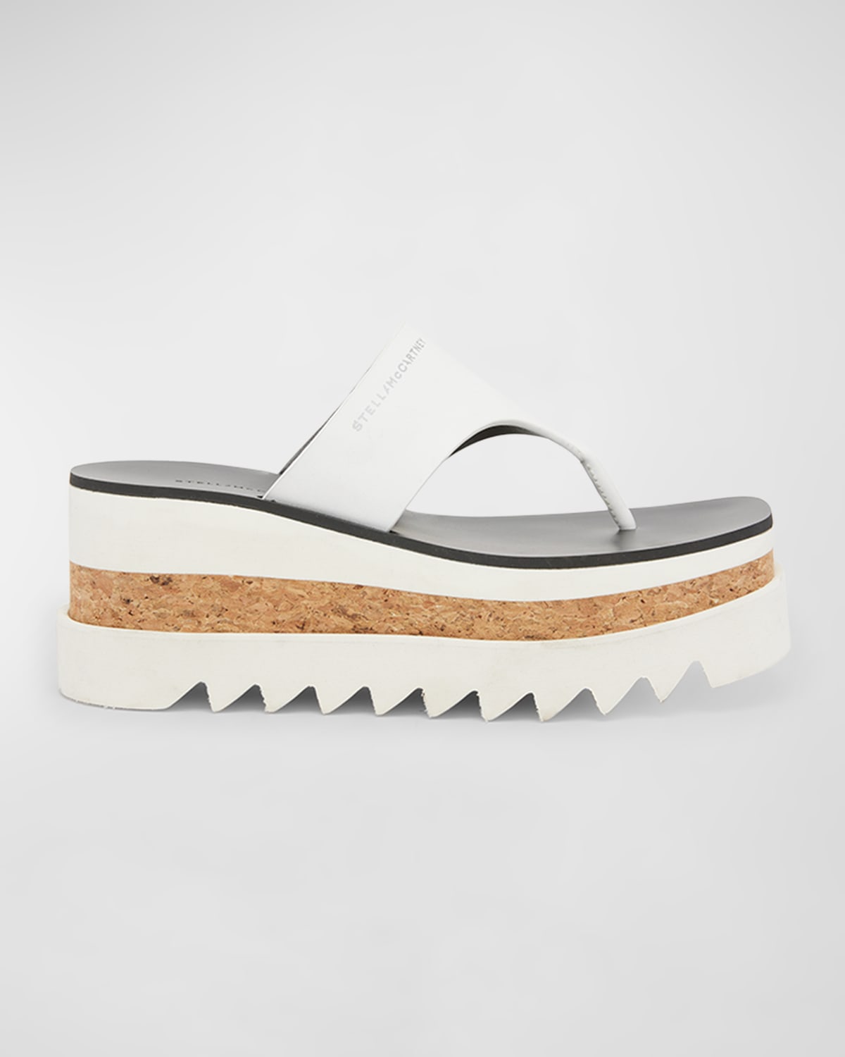 Shop Stella Mccartney Sneakelyse Vegan Platform Thong Sandals In White