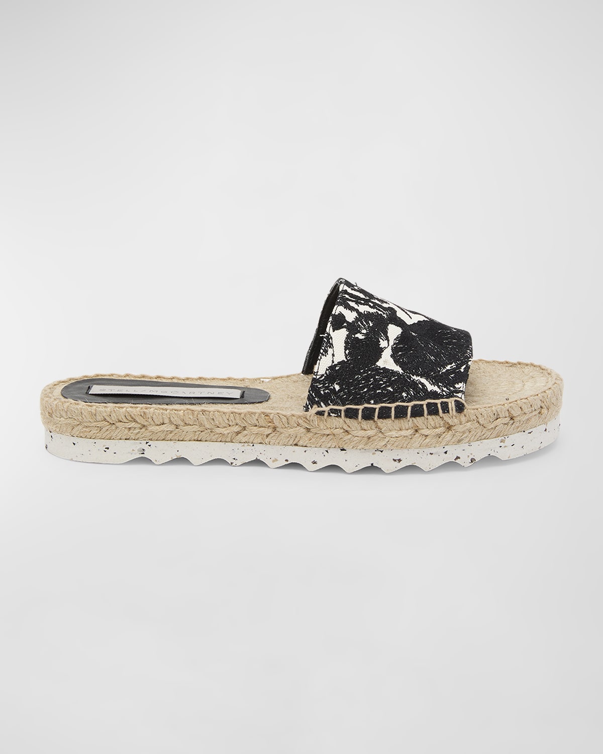 Shop Stella Mccartney Gaia Embroidered Mushroom Espadrille Slides