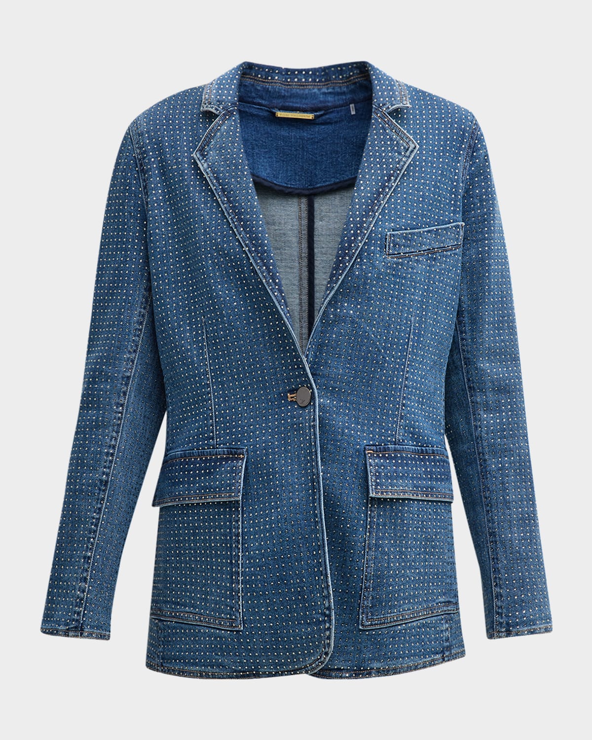 Kobi Halperin Kiera Embellished Denim Blazer Jacket In Indigo