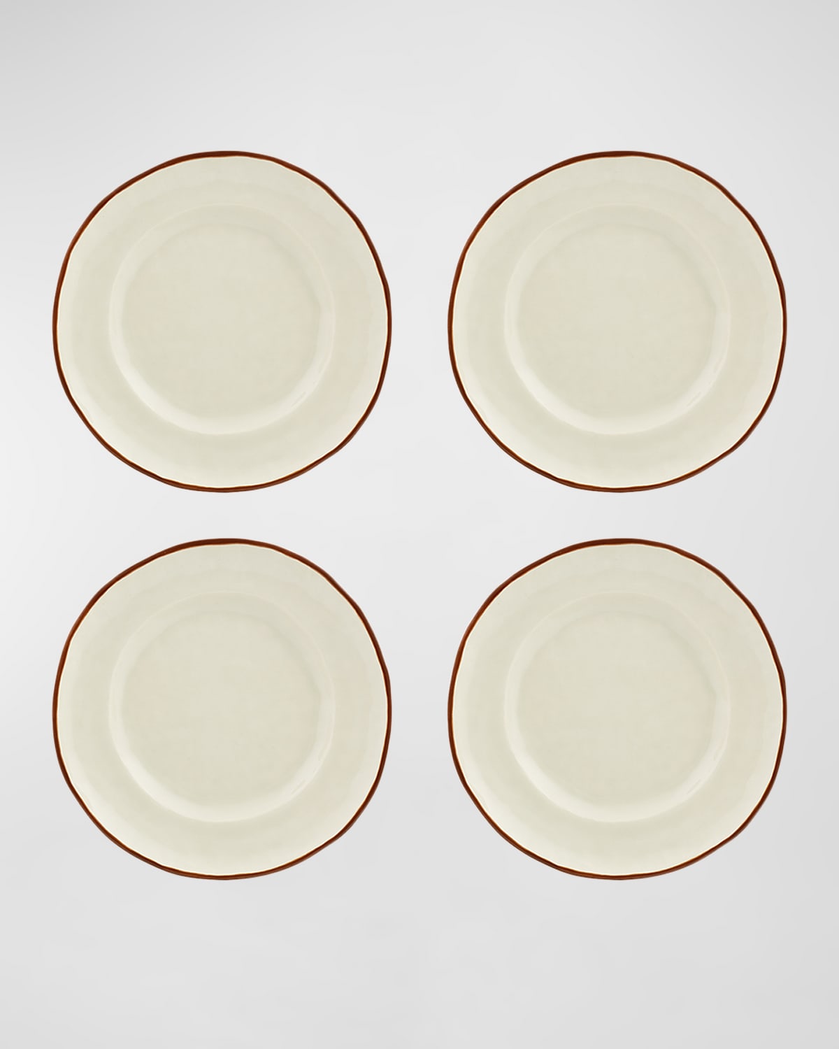 Bordallo Pinheiro Coconut Dessert Plates, Set Of 4 In Red