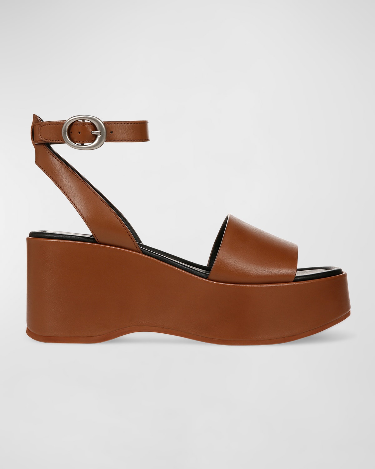 Phillipa Leather Ankle-Strap Platform Sandals