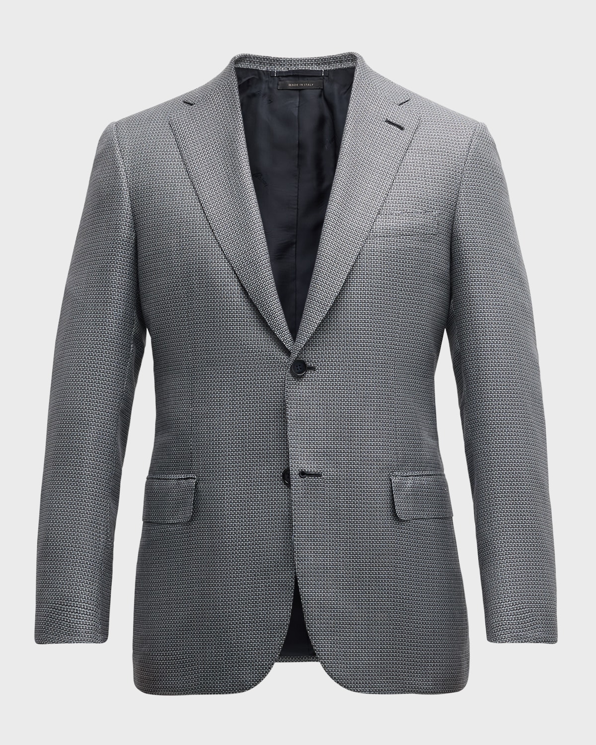 Men's Micro-Check Wool Sport Coat