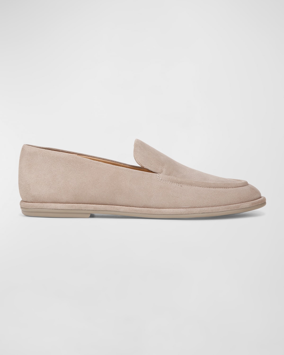 Shop Vince Sloan Suede Classic Loafers In Ltstraw