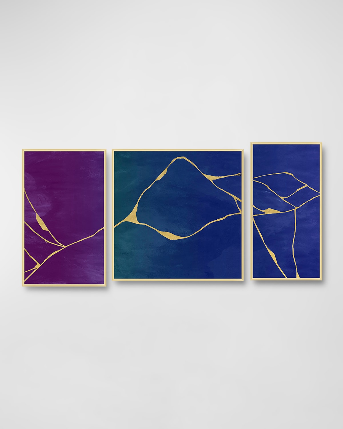 Shop Wendover Art Group Amethyst Triptych Giclee In Purple/blue