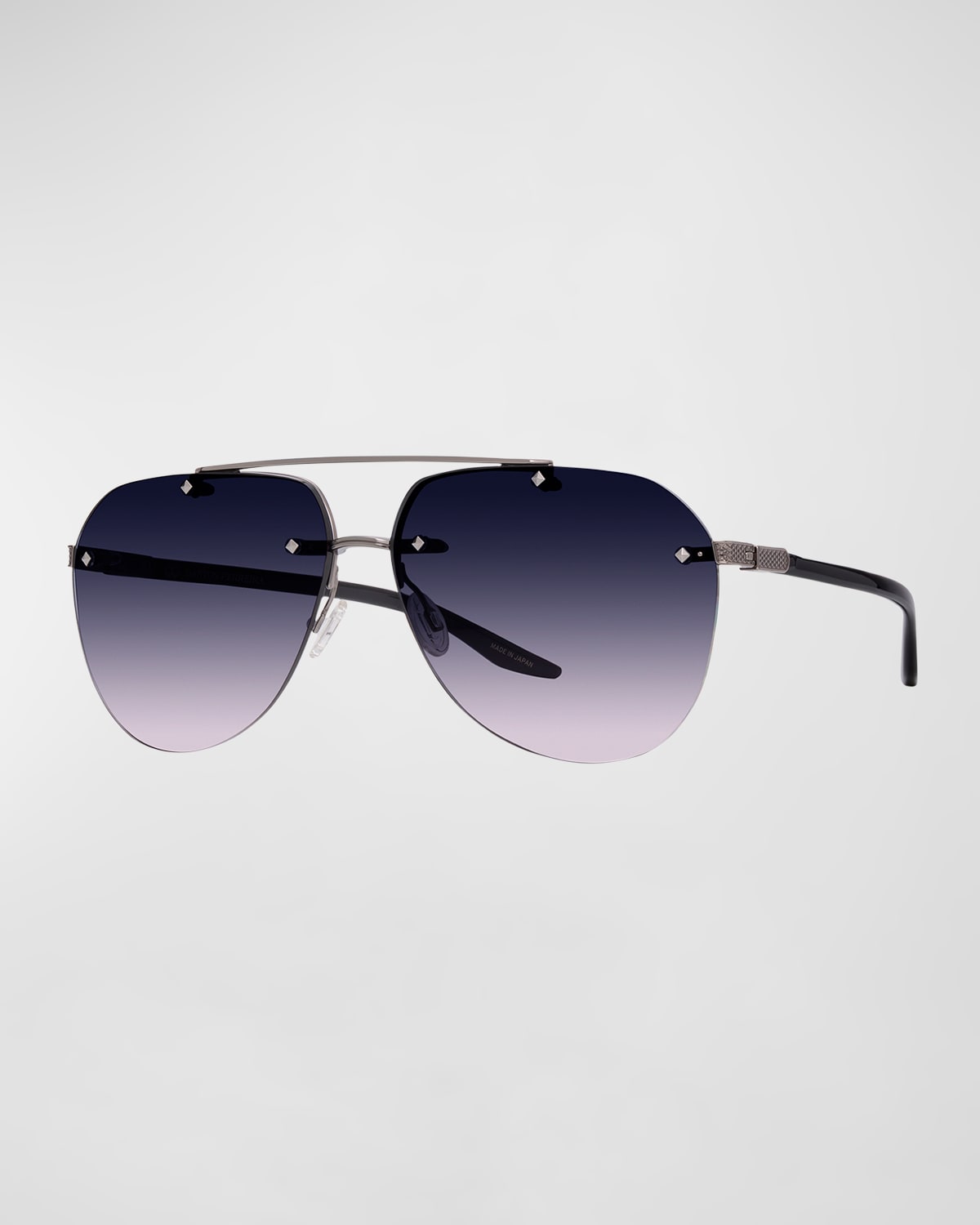 Shop Barton Perreira Jean Metal & Zyl Aviator Sunglasses