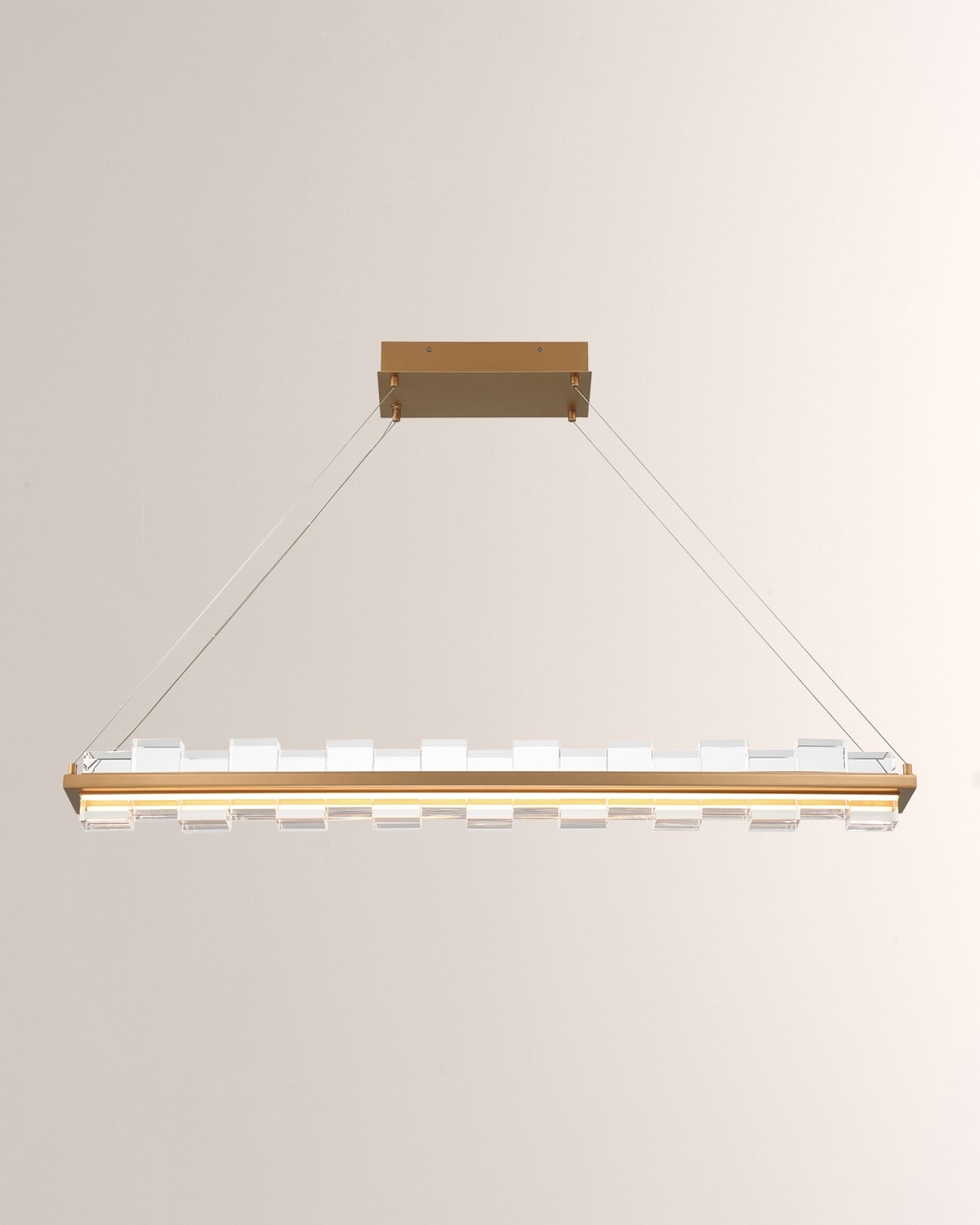 Eurofase Bruco Linear Led Chandelier, 45.3" In Gold