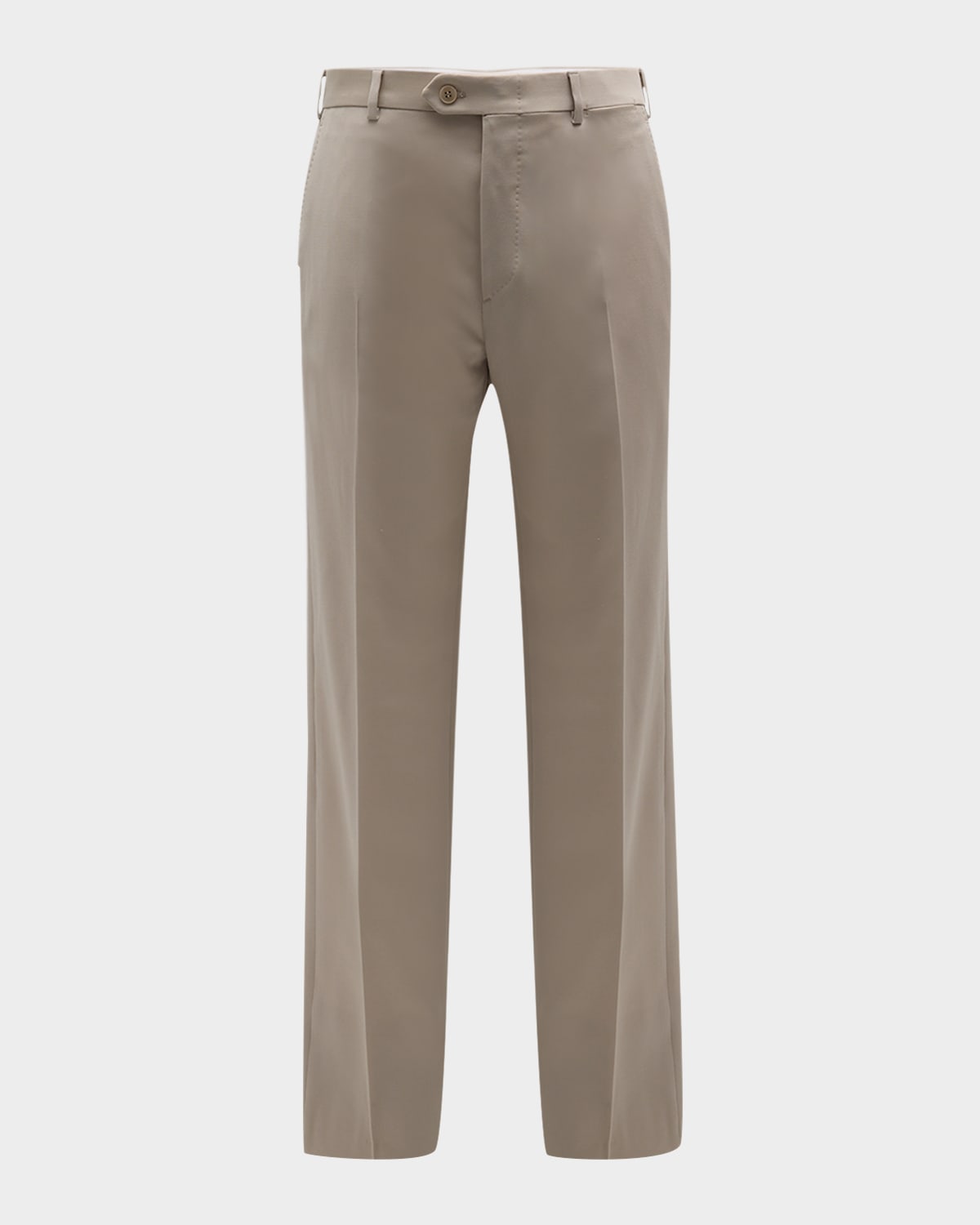 Brioni Men's Wool Twill Trousers In Grey