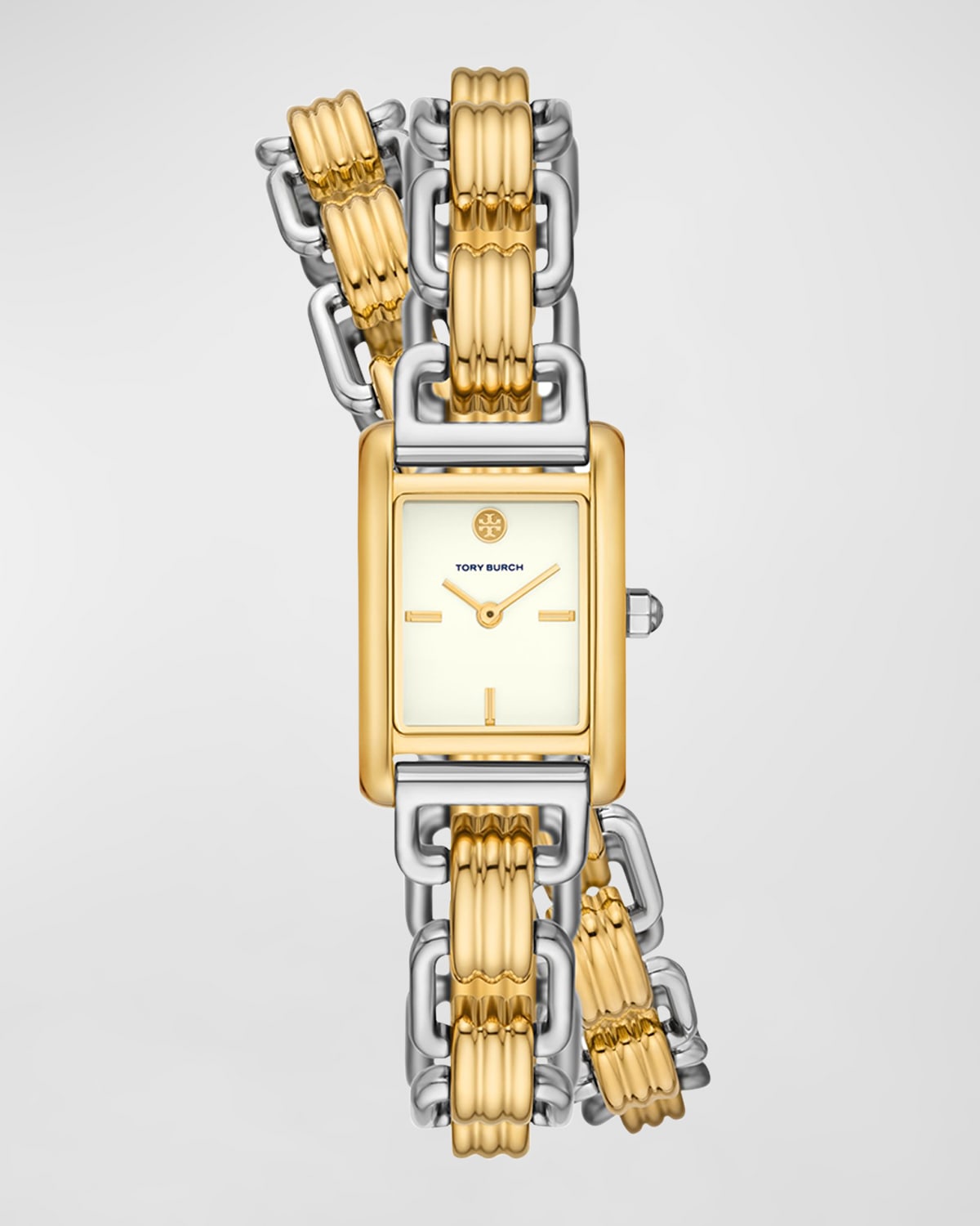 Tory Burch The Mini Eleanor Two Hand Two Tone Stainless Steel Watch In Two Tone