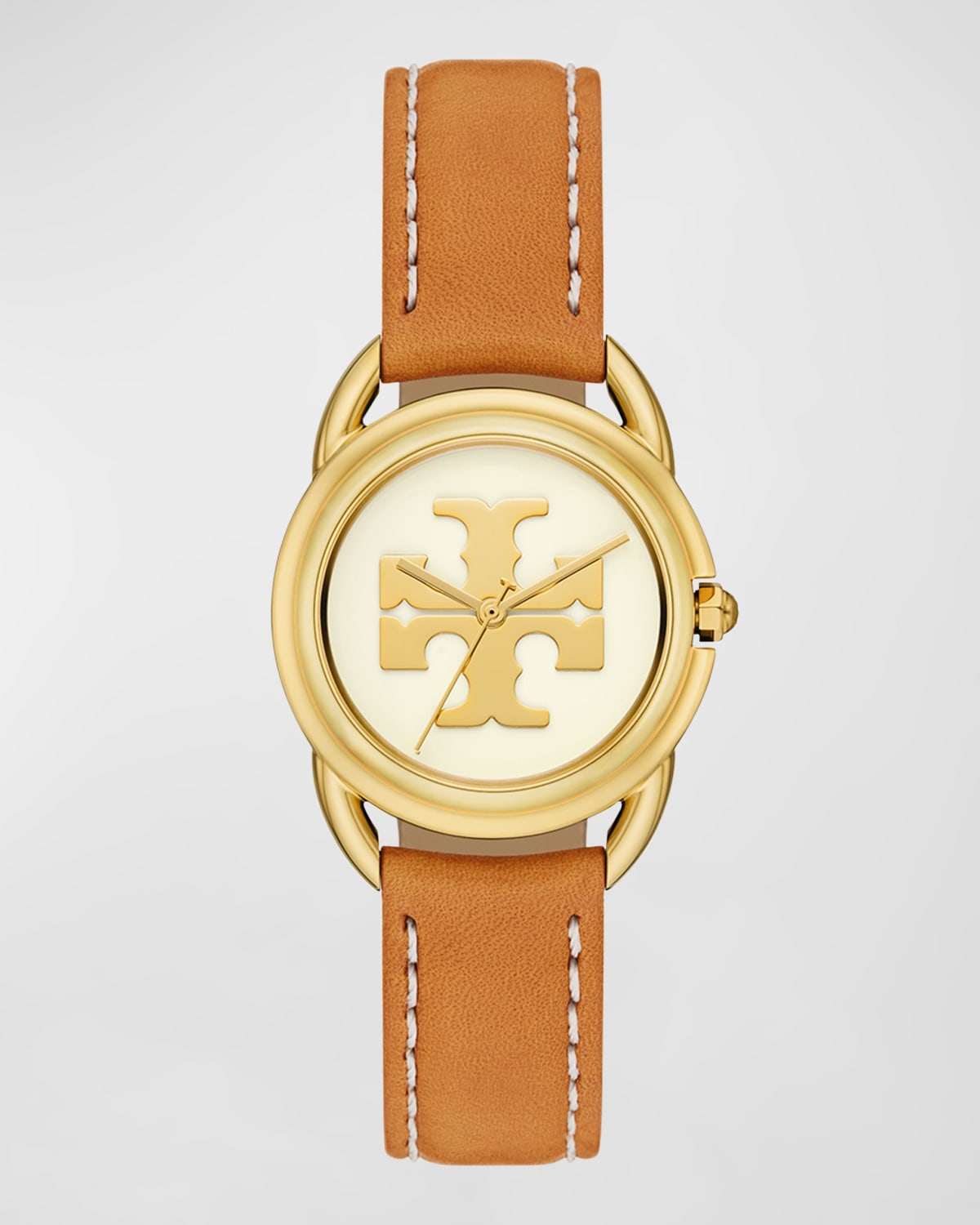 Tory Burch The Miller Three Hand Gold Tone Stainless Steel Watch, Luggage