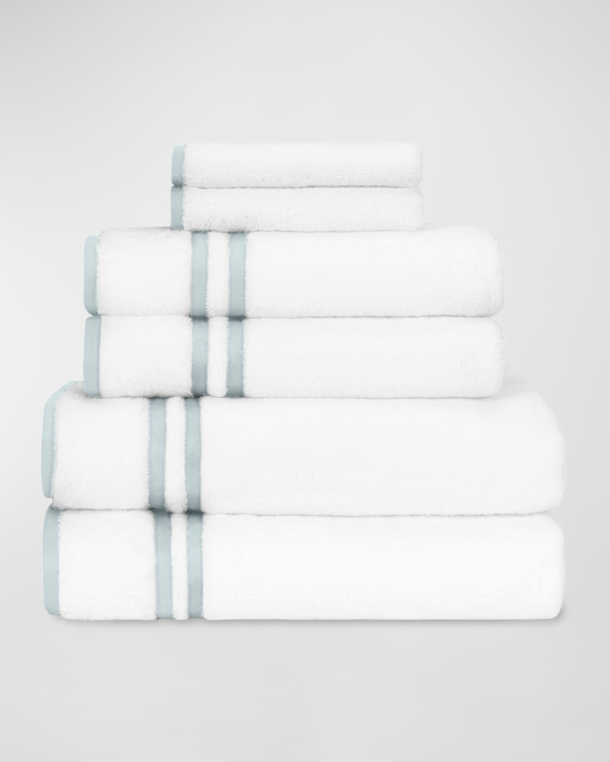 Home Treasures Ribbons 6-piece Bath Towel Set In White Candlelight