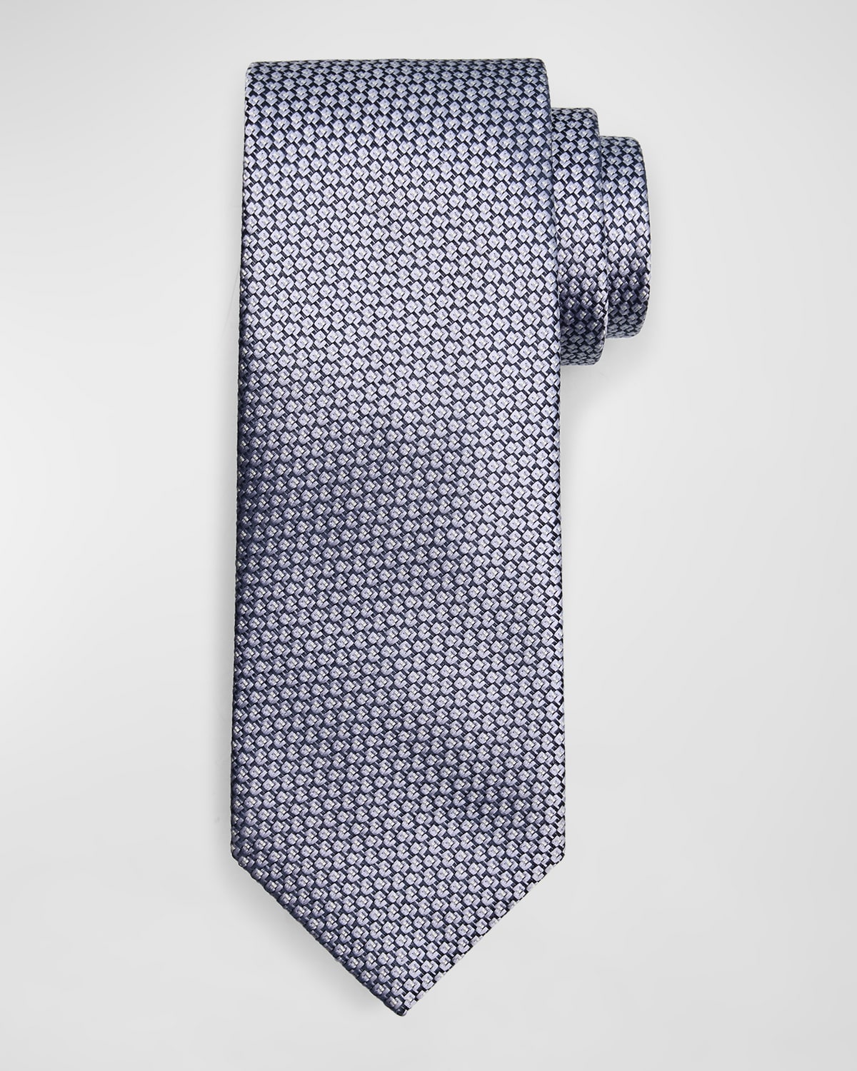 Brioni Men's Silk Geometric Jacquard Tie In Purple Black