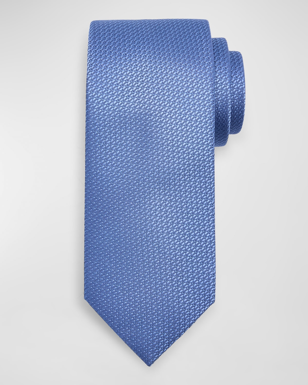 Brioni Men's Textured Silk Tie In Bluette