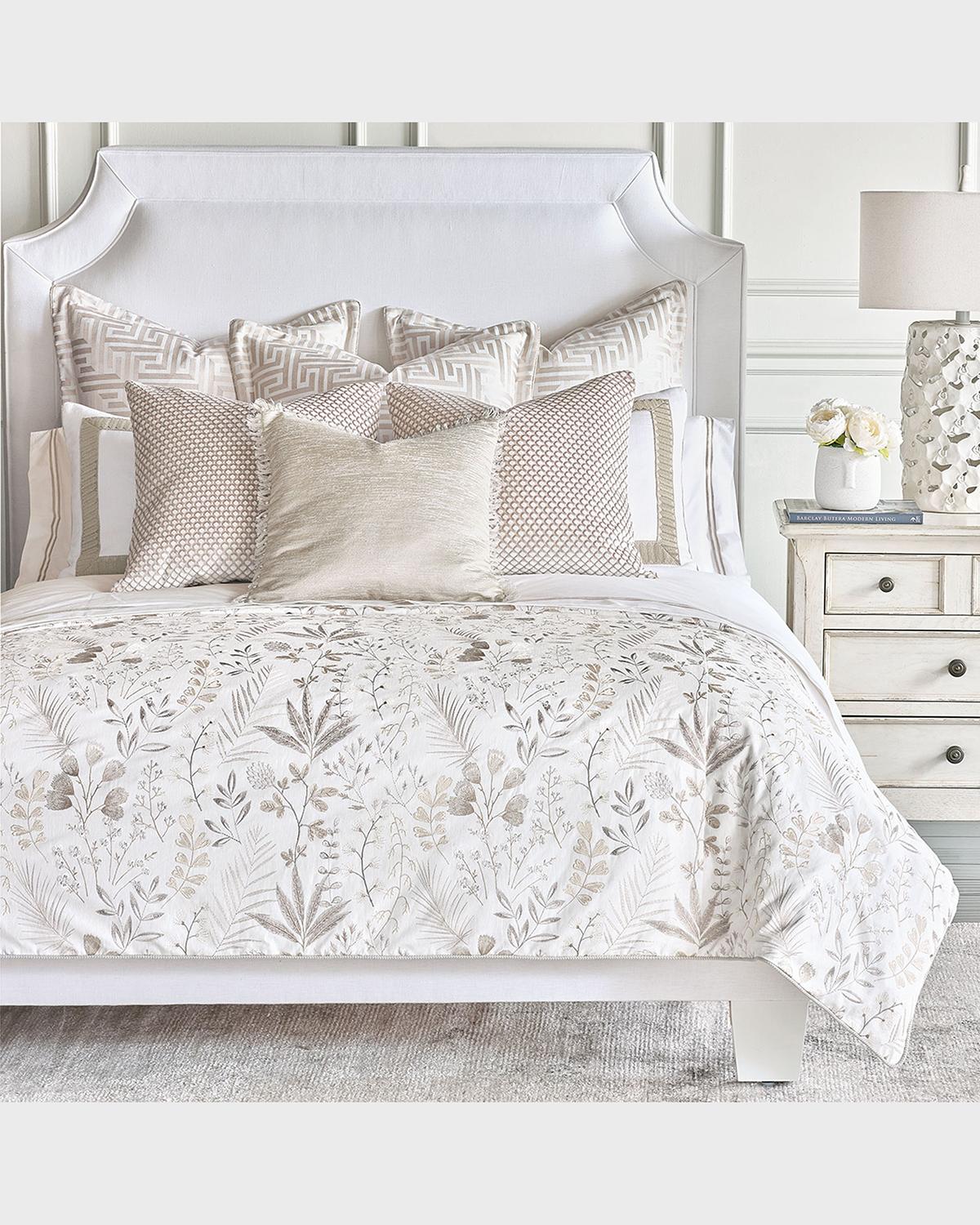 Barclay Butera By Eastern Accents Sussex Embroidered Queen Duvet Cover In White
