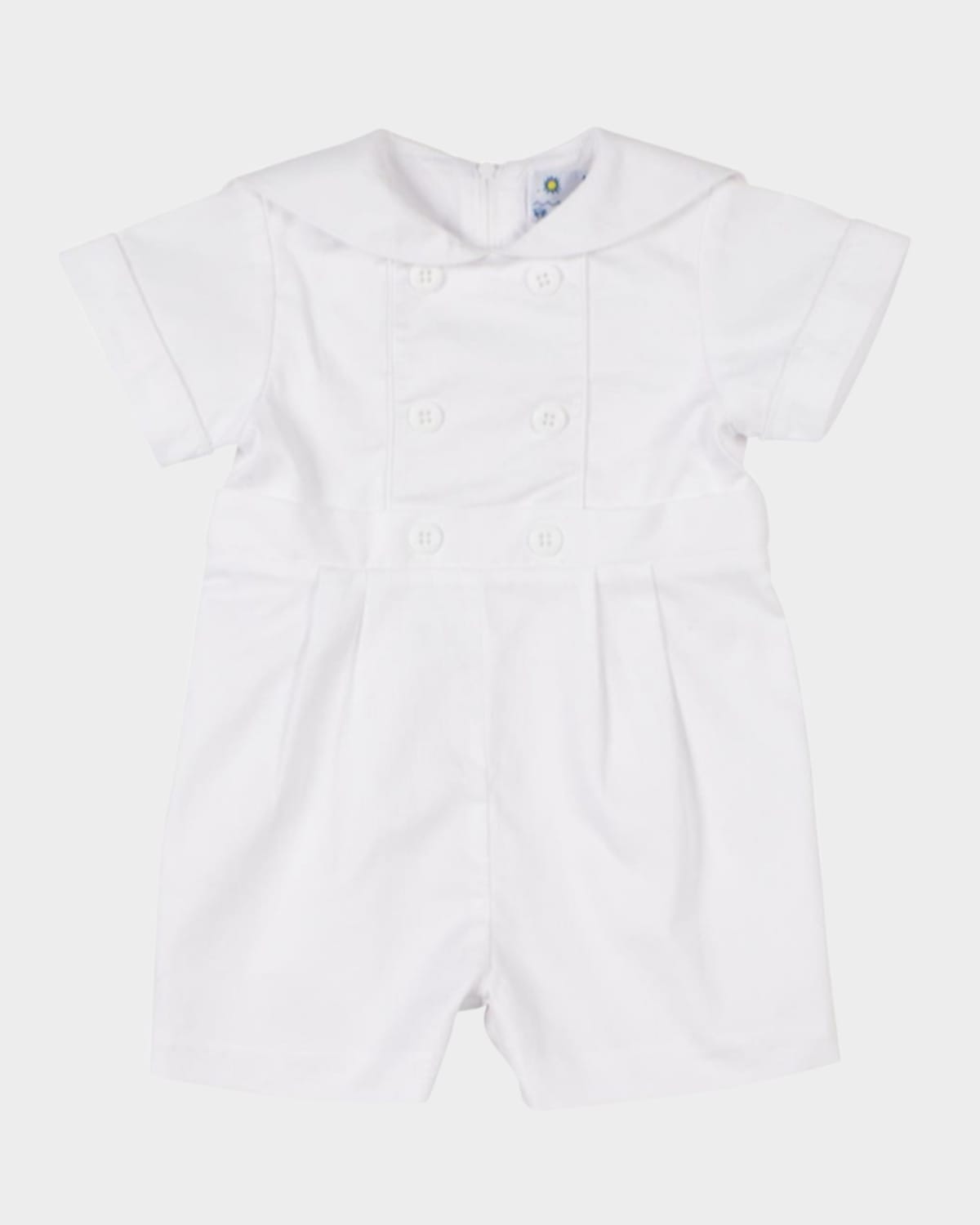 Florence Eiseman Boy 's Pique One Piece Shortall, Size 3M-24M