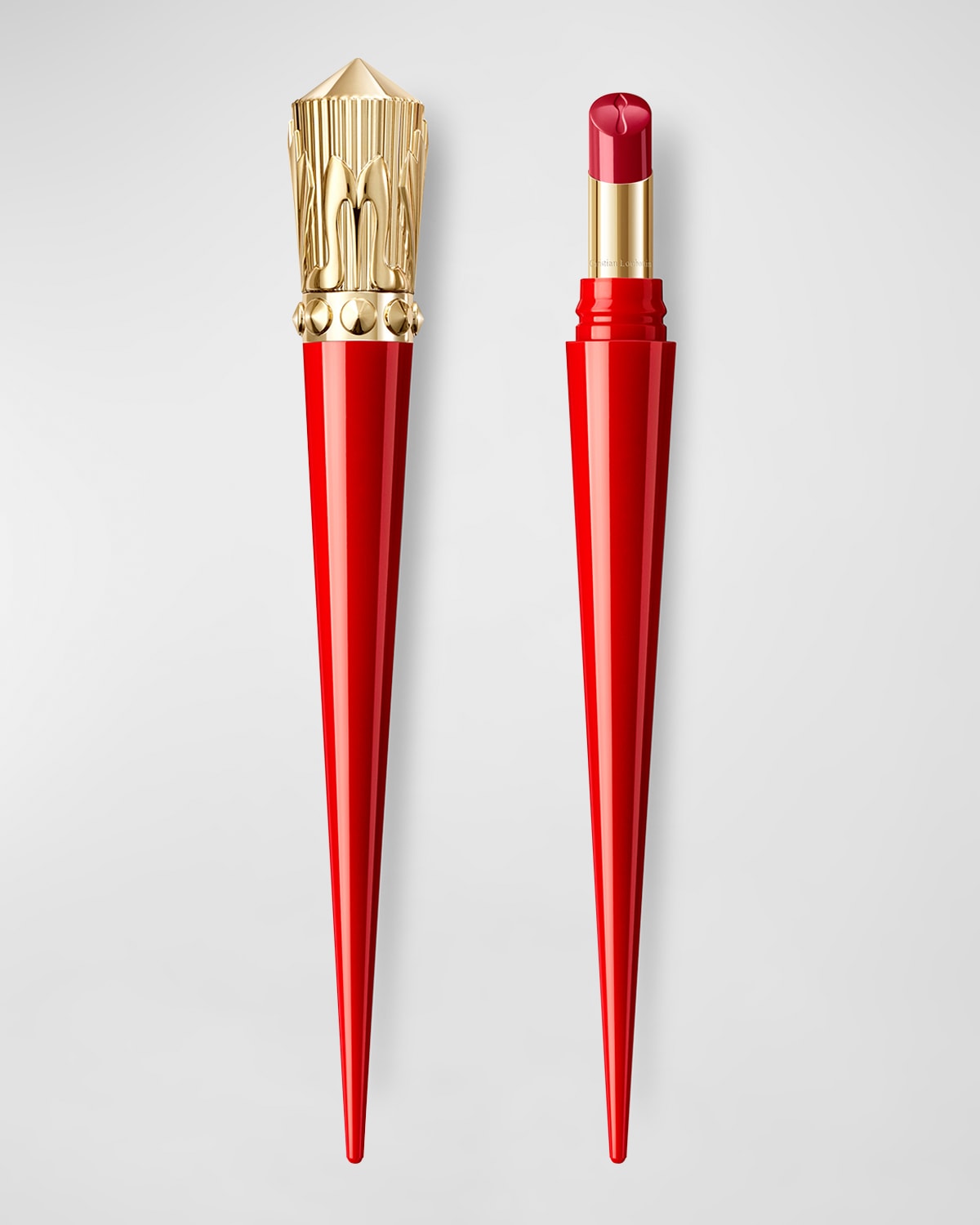 Shop Christian Louboutin Rouge Stiletto Glossy Shine Lipstick In Rouge Louboutin 