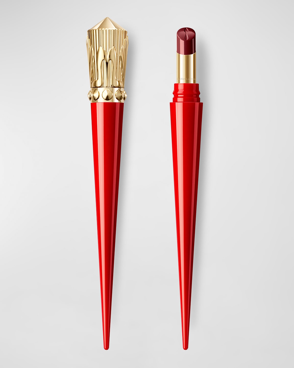 Shop Christian Louboutin Rouge Stiletto Glossy Shine Lipstick In Bella Vino 