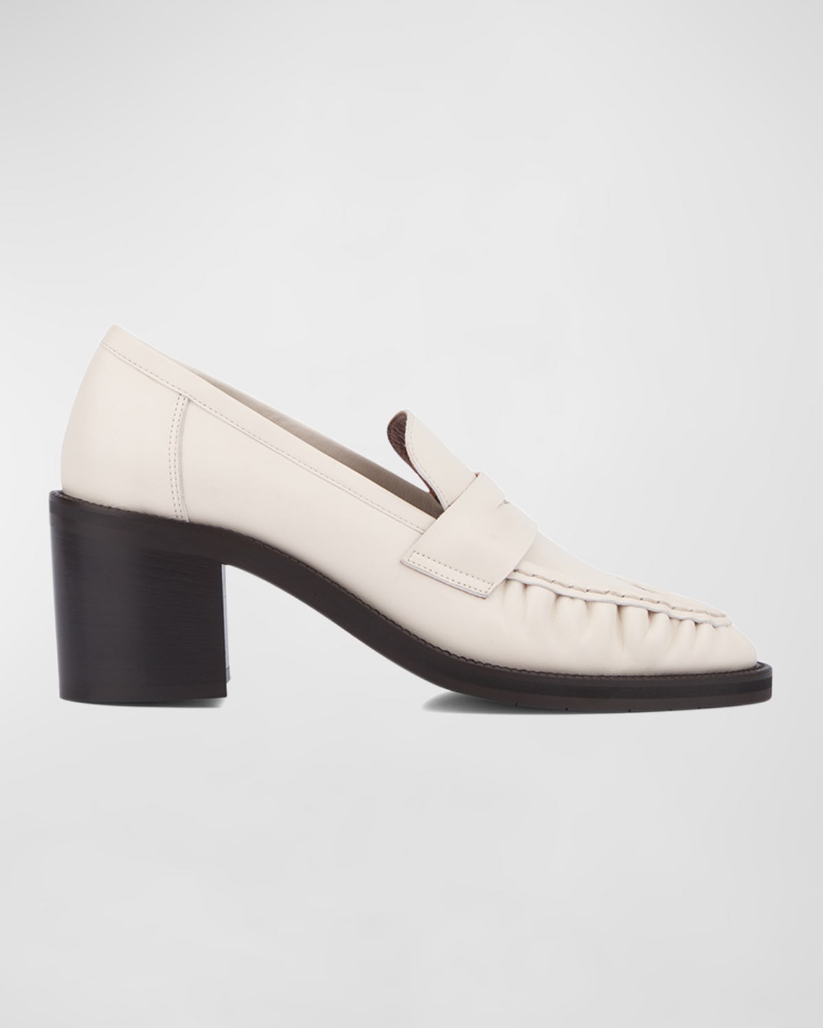 Josette Leather Heeled Penny Loafers