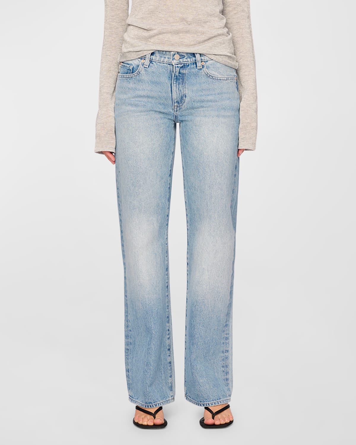 Shop Dl1961 Drue Straight Low-rise Vintage Jeans In Daydream