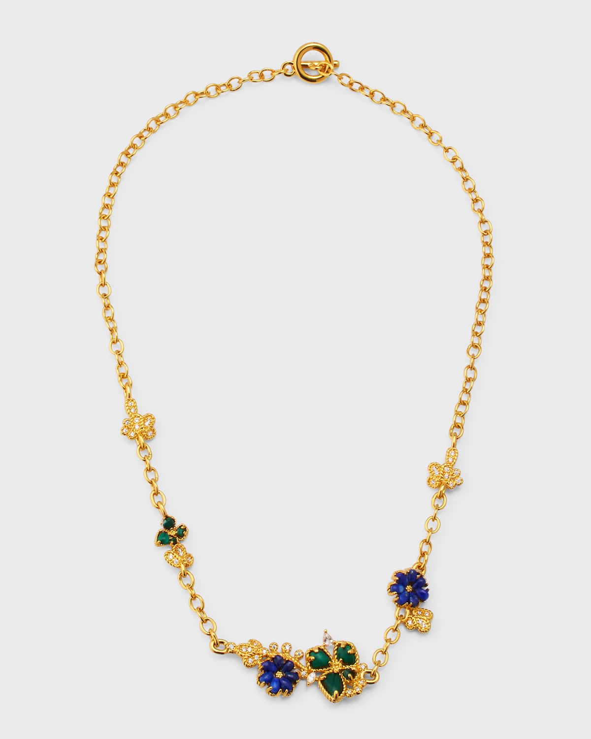 Shop Zimmermann Bloom Stone Petal Necklace In Goldmulti