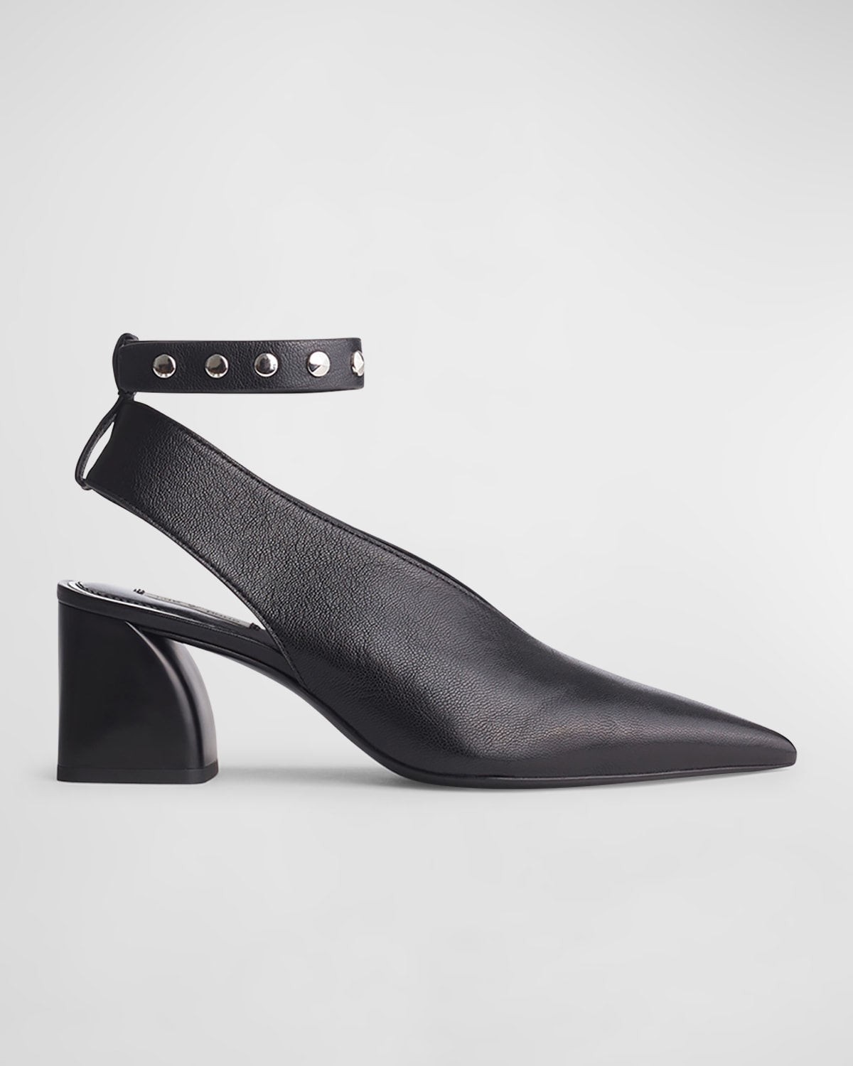 Rag & Bone Victory Leather Ankle-cuff Pumps In Brightwht