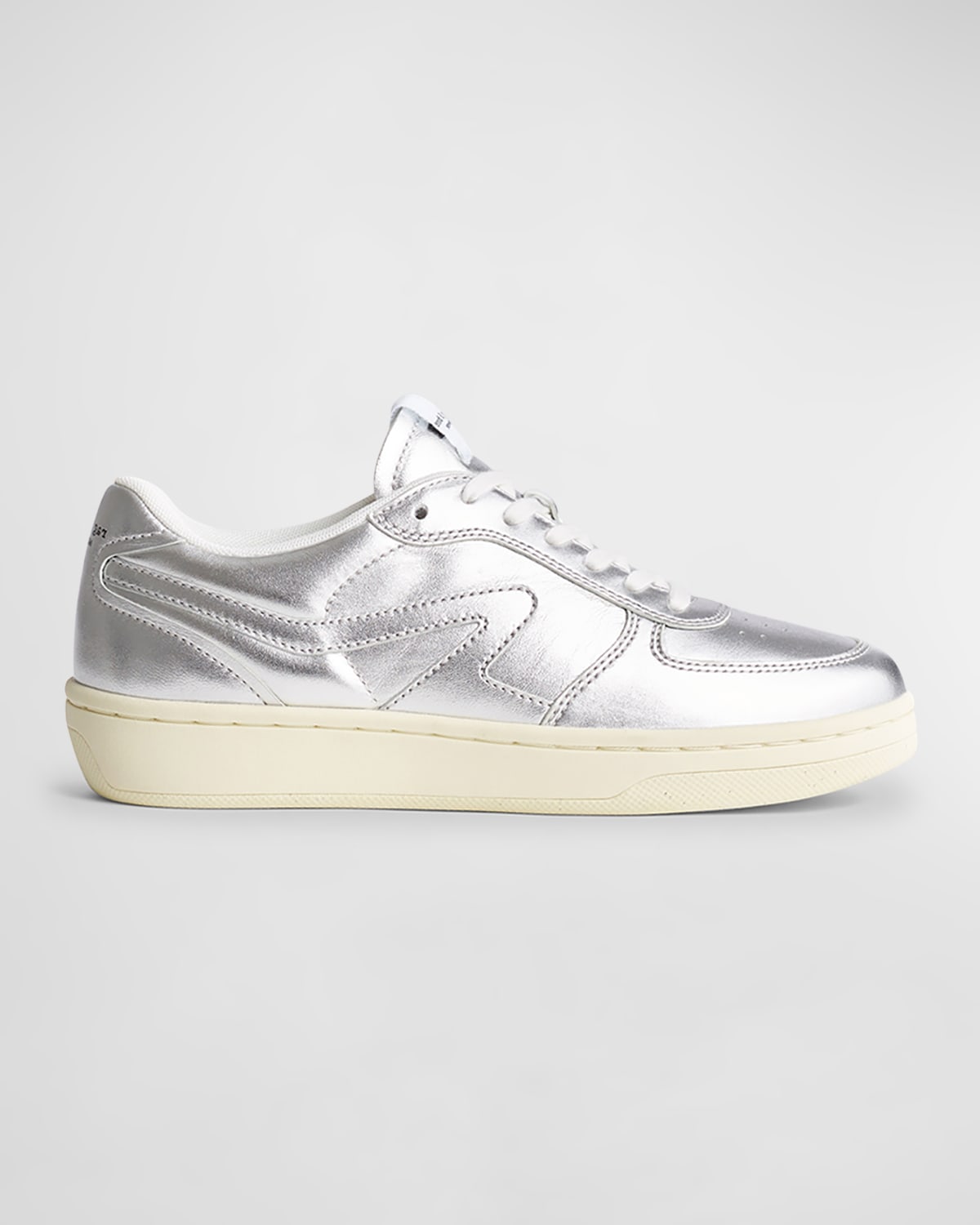 Rag & Bone Retro Metallic Low-top Sneakers In Slvr