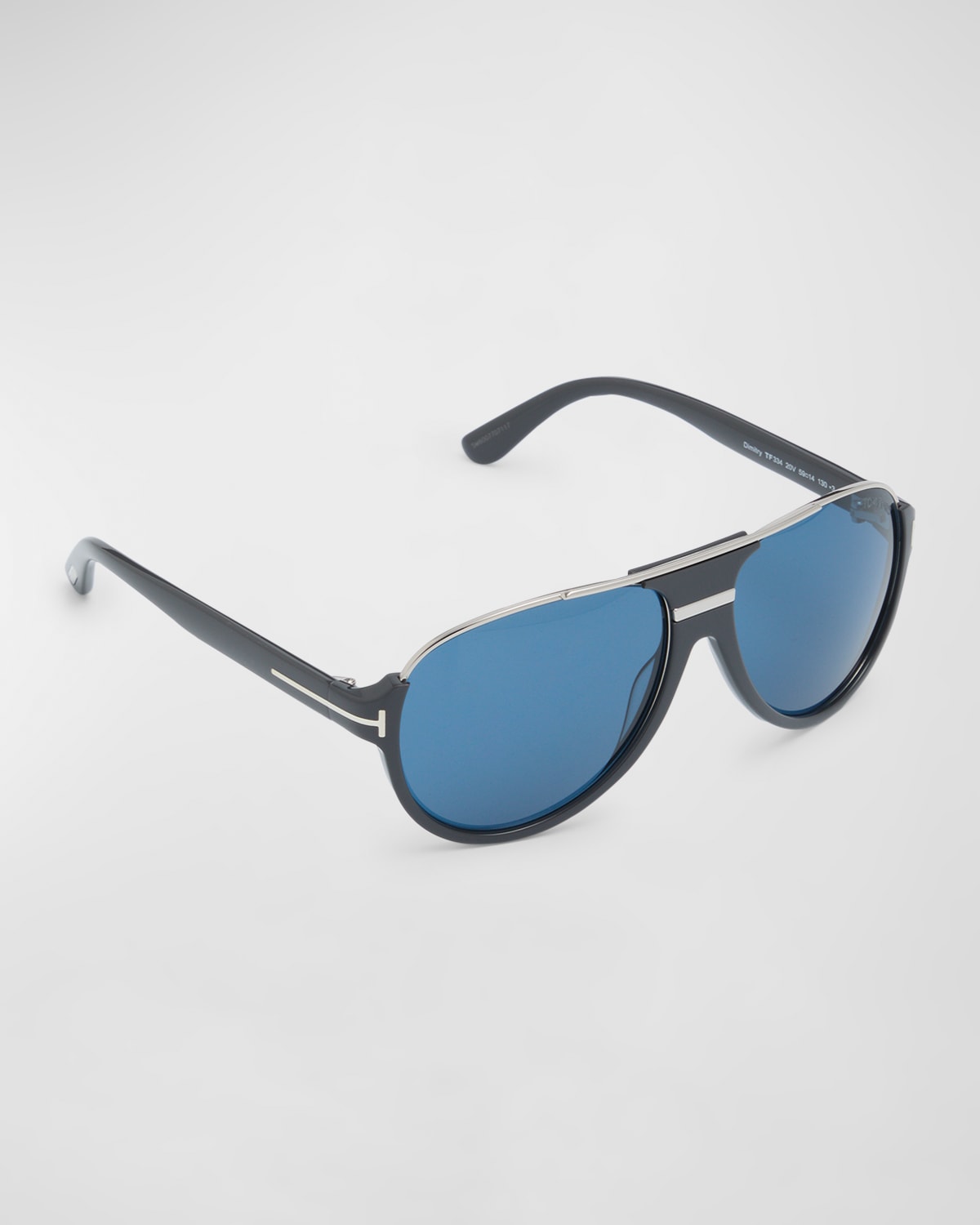 Shop Tom Ford Men's Polarized Acetate Sunglasses In Shiny Grey Shiny Palladium