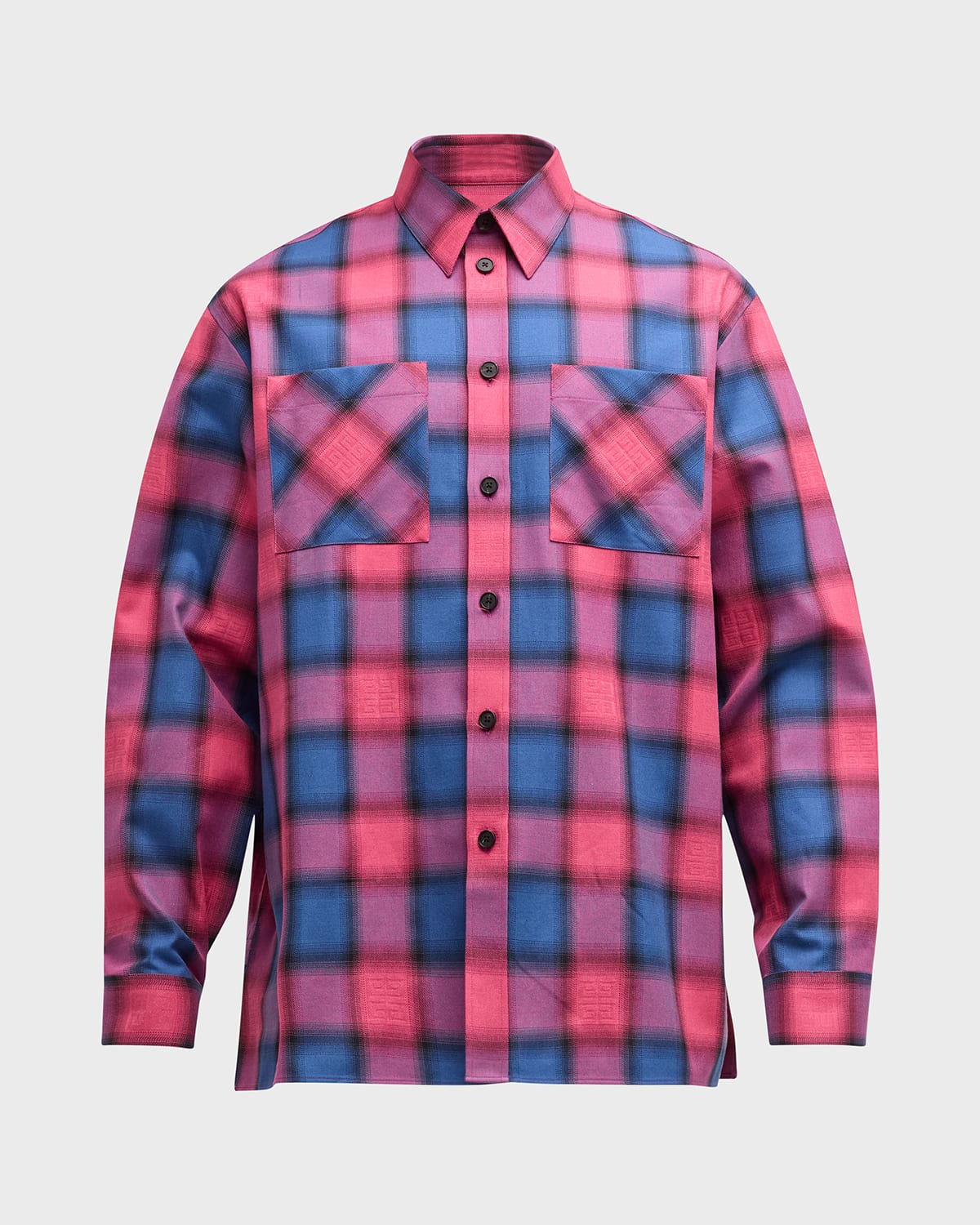 Men's Oversized Plaid Sport Shirt