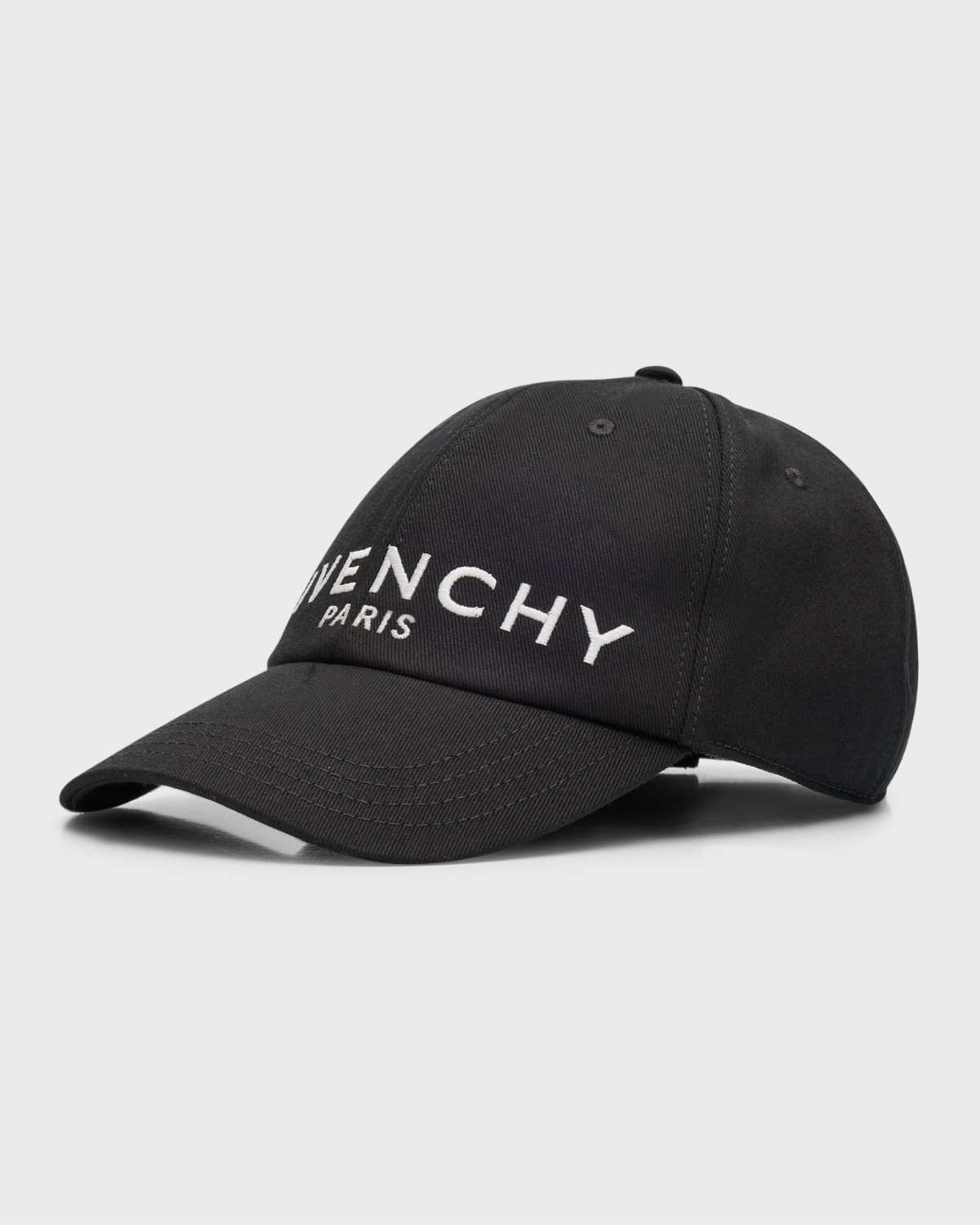 Givenchy Men's Curved Embroidered Logo Baseball Cap In Black
