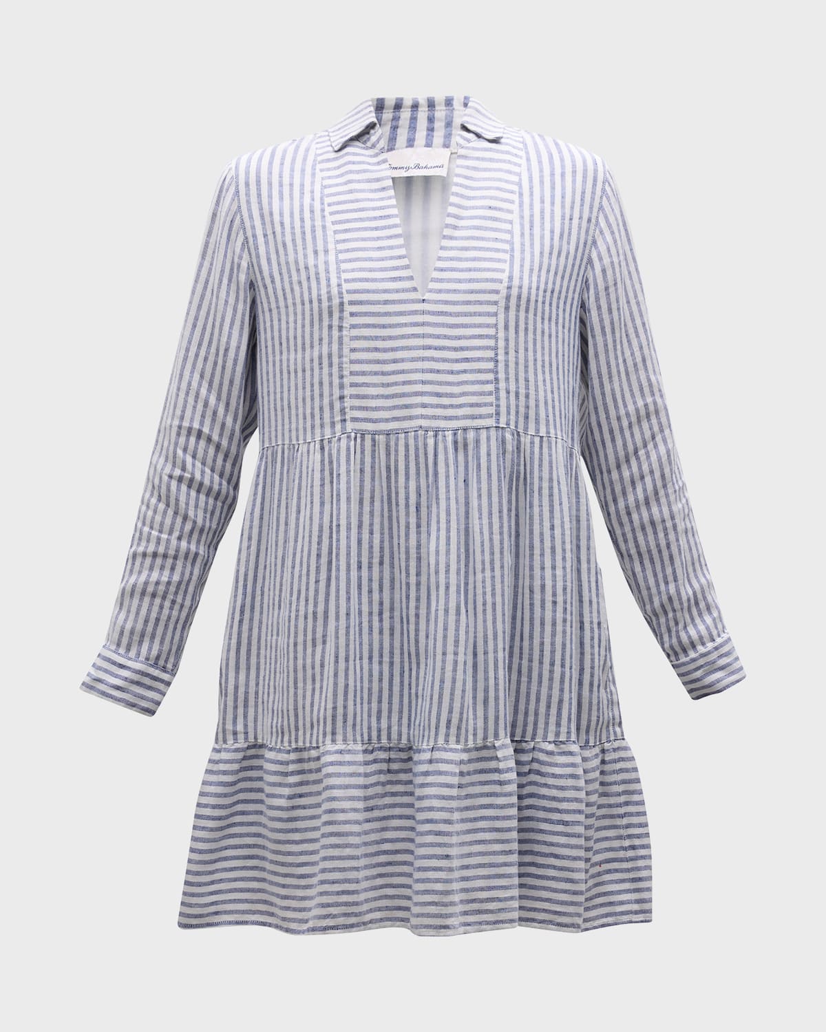 Tommy Bahama St. Lucia Striped Mini Dress In Dark Sanibel Blue