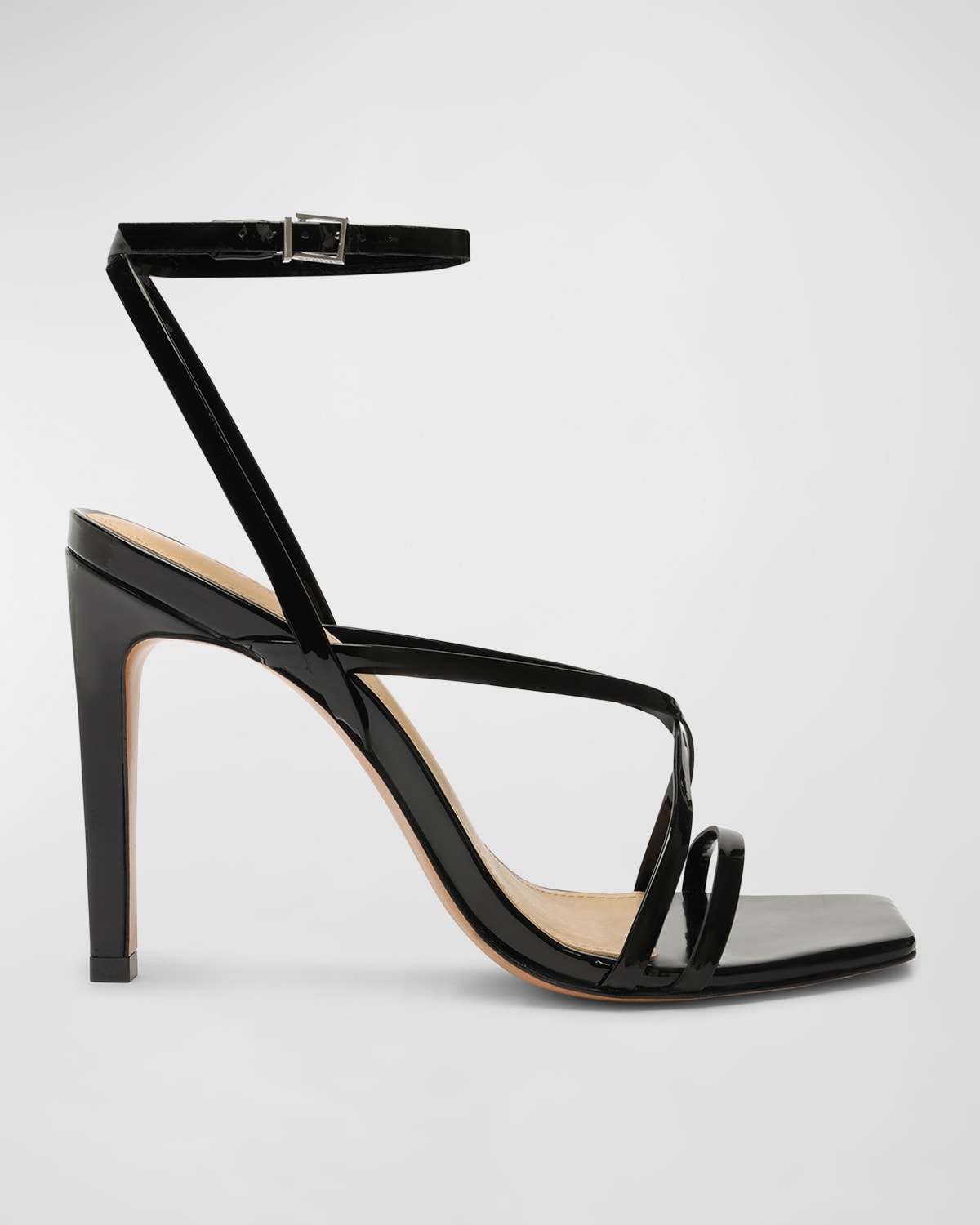 Bari Patent Ankle-Strap Stiletto Sandals