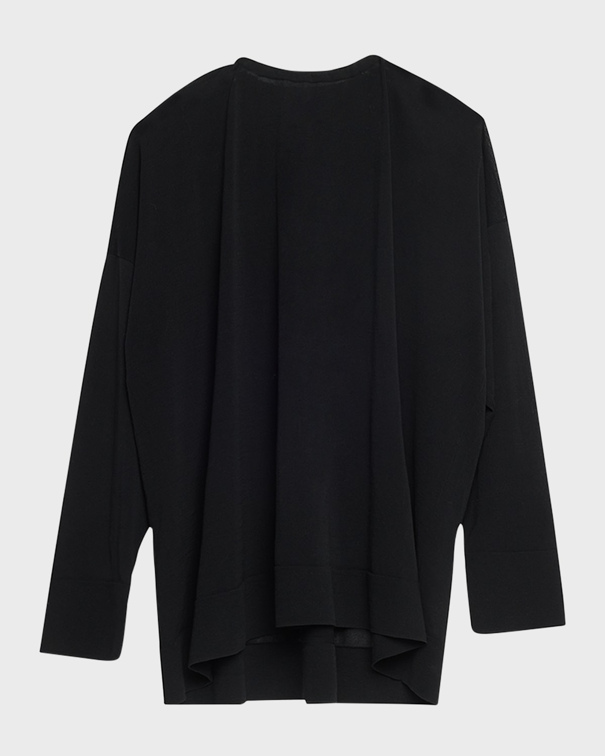 Shop Zankov Sandrine Oversized Drawstring Tunic Pullover In Black