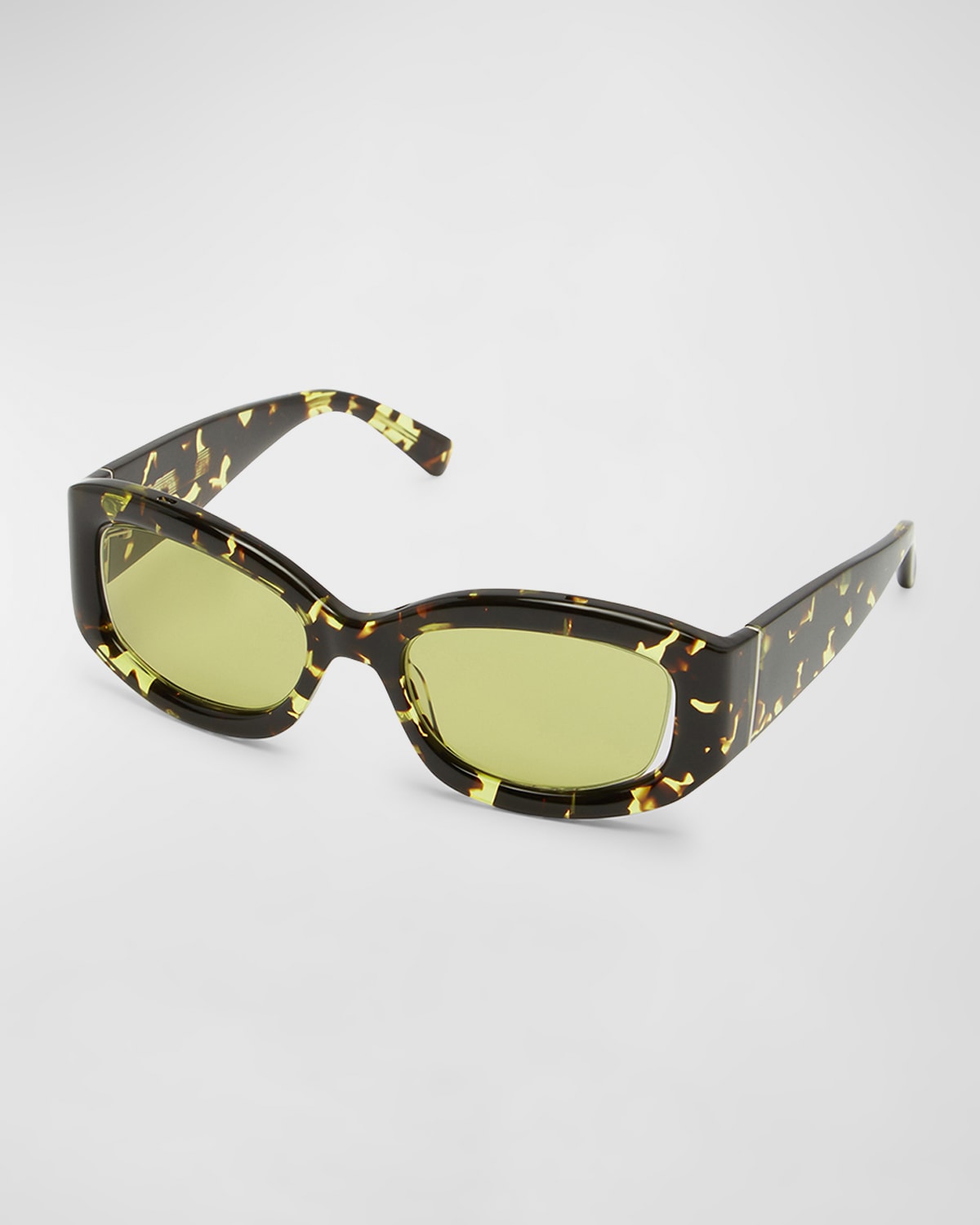 Christopher Esber Davies Cut-out Acetate Rectangle Sunglasses In Rivolta