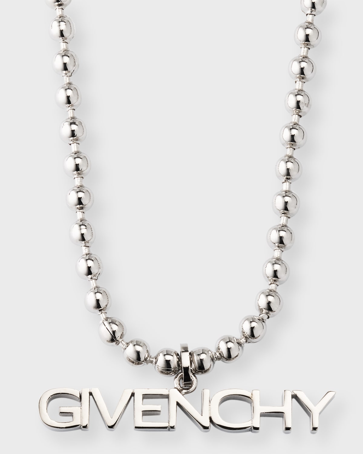 Men's Logo Lettering Ball Chain Necklace