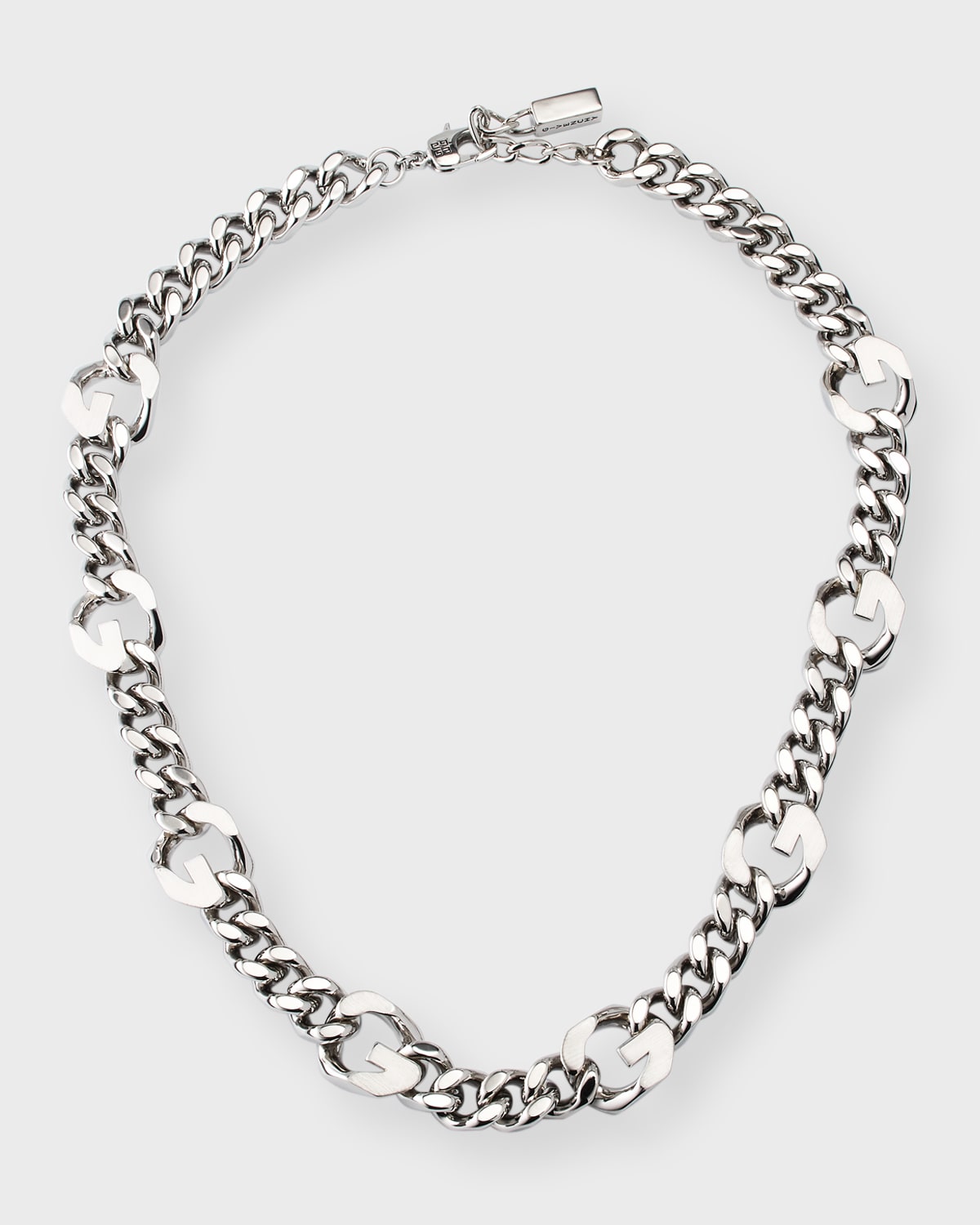 Shop Givenchy Men's G Chain Link Necklace In 040 Silvery