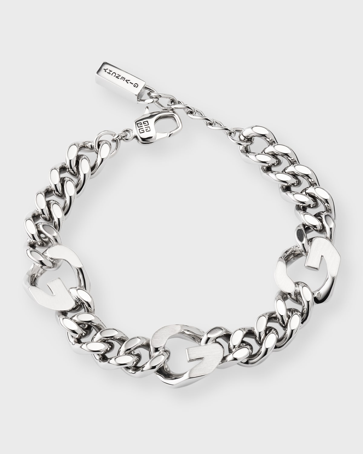 Shop Givenchy Men's G Chain Link Bracelet In 040 Silvery