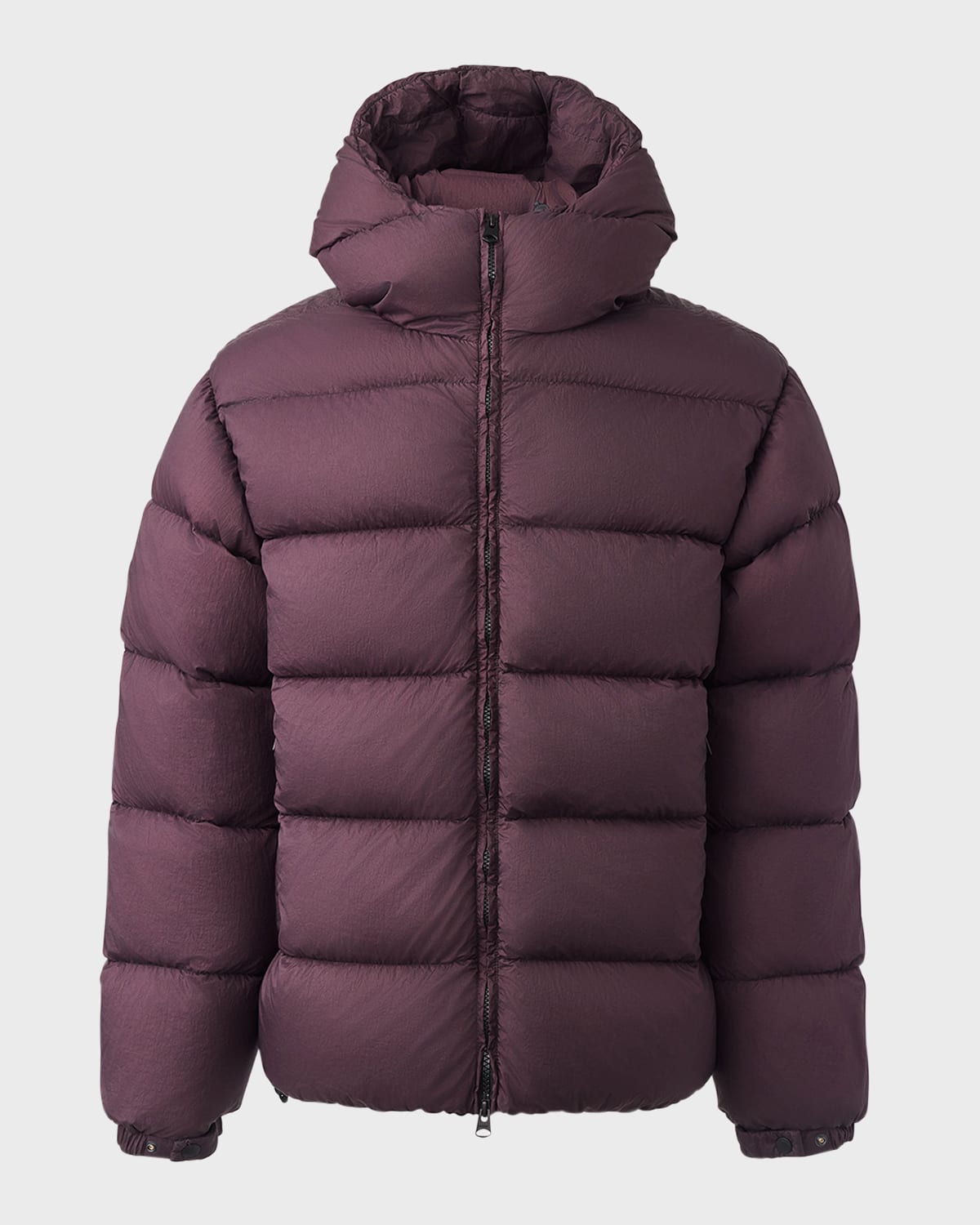 Shop Mackage Men's Adelmo-lc Soft Crinkle Down Jacket In Garnet