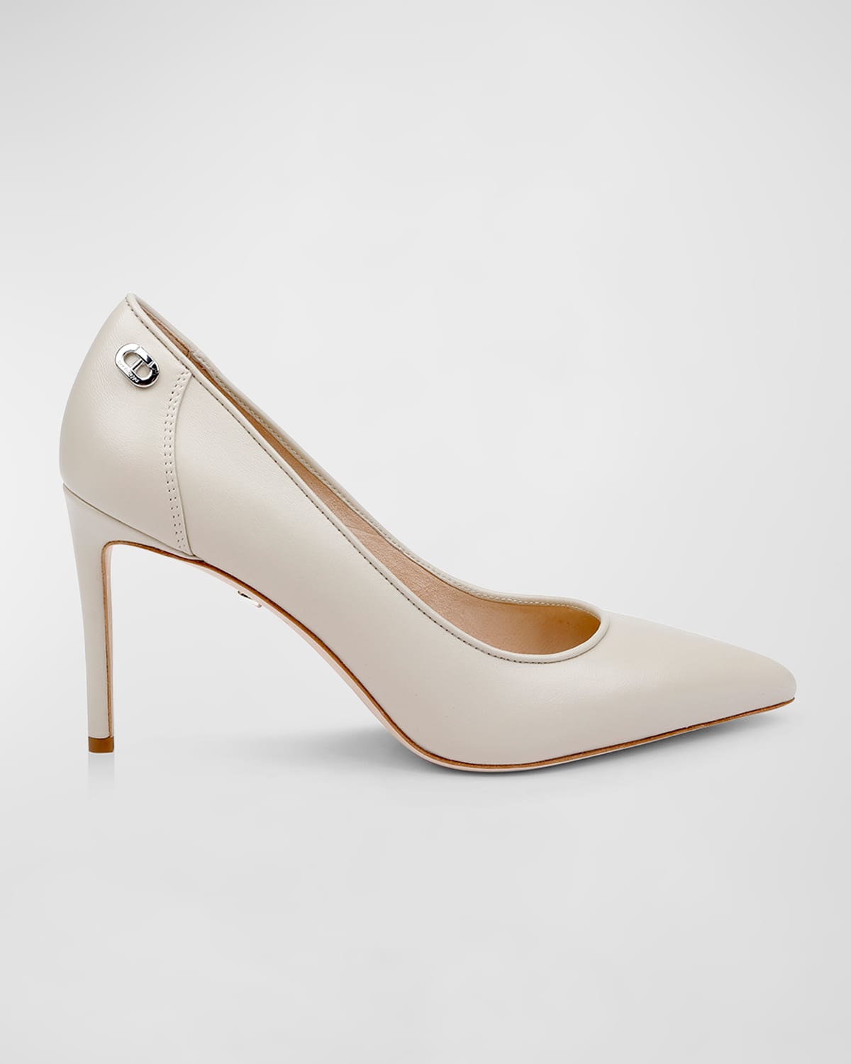 Shop Dee Ocleppo Santorini Leather Stiletto Pumps In Chalk