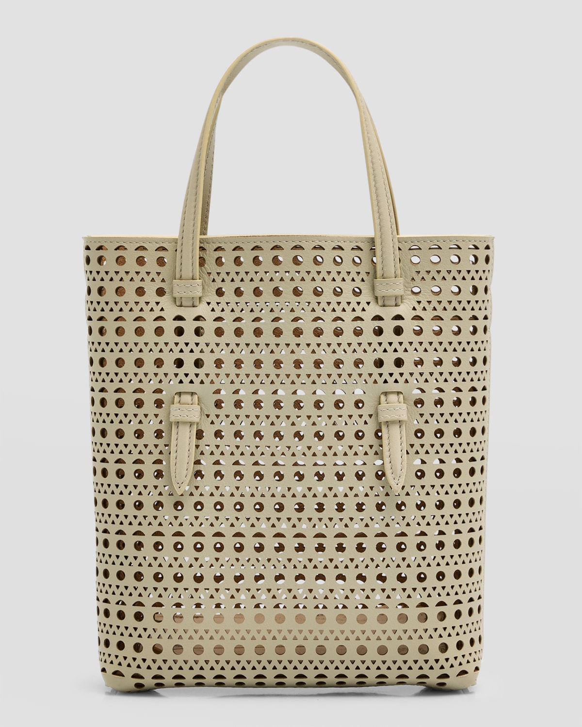 Mina North-South Tote Bag in Vienne Straight Perforated Leather