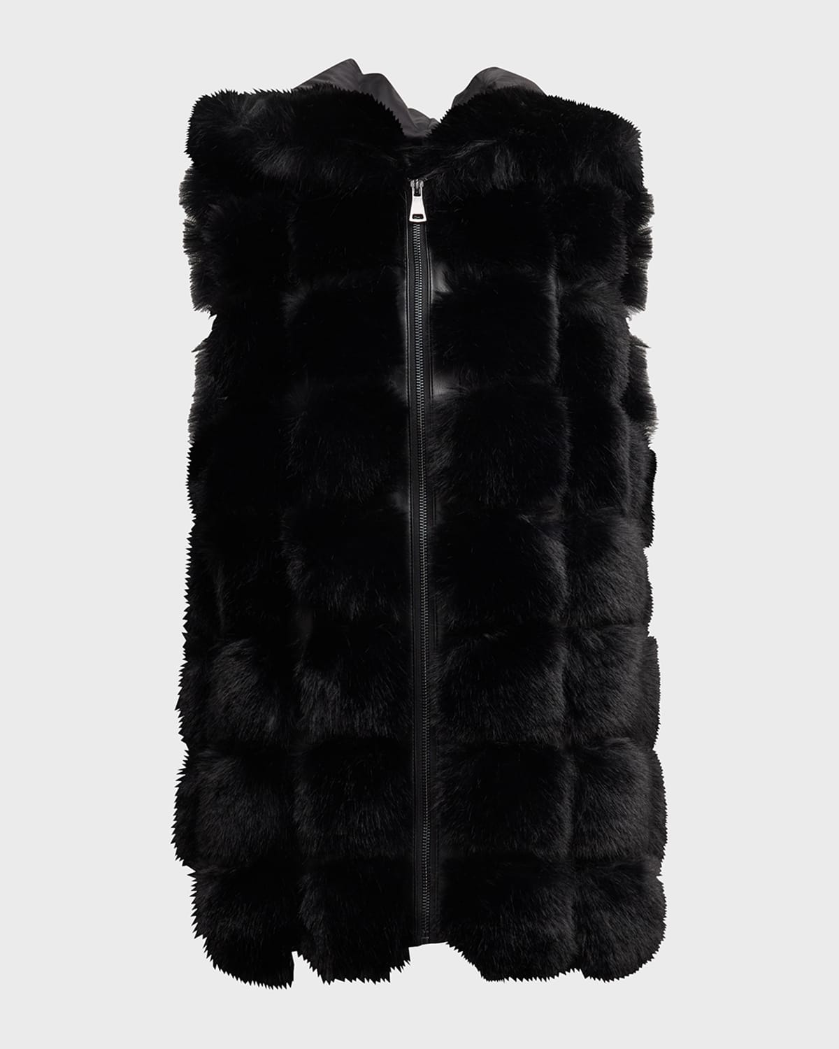 Aubelene Hooded Faux Fur Vest