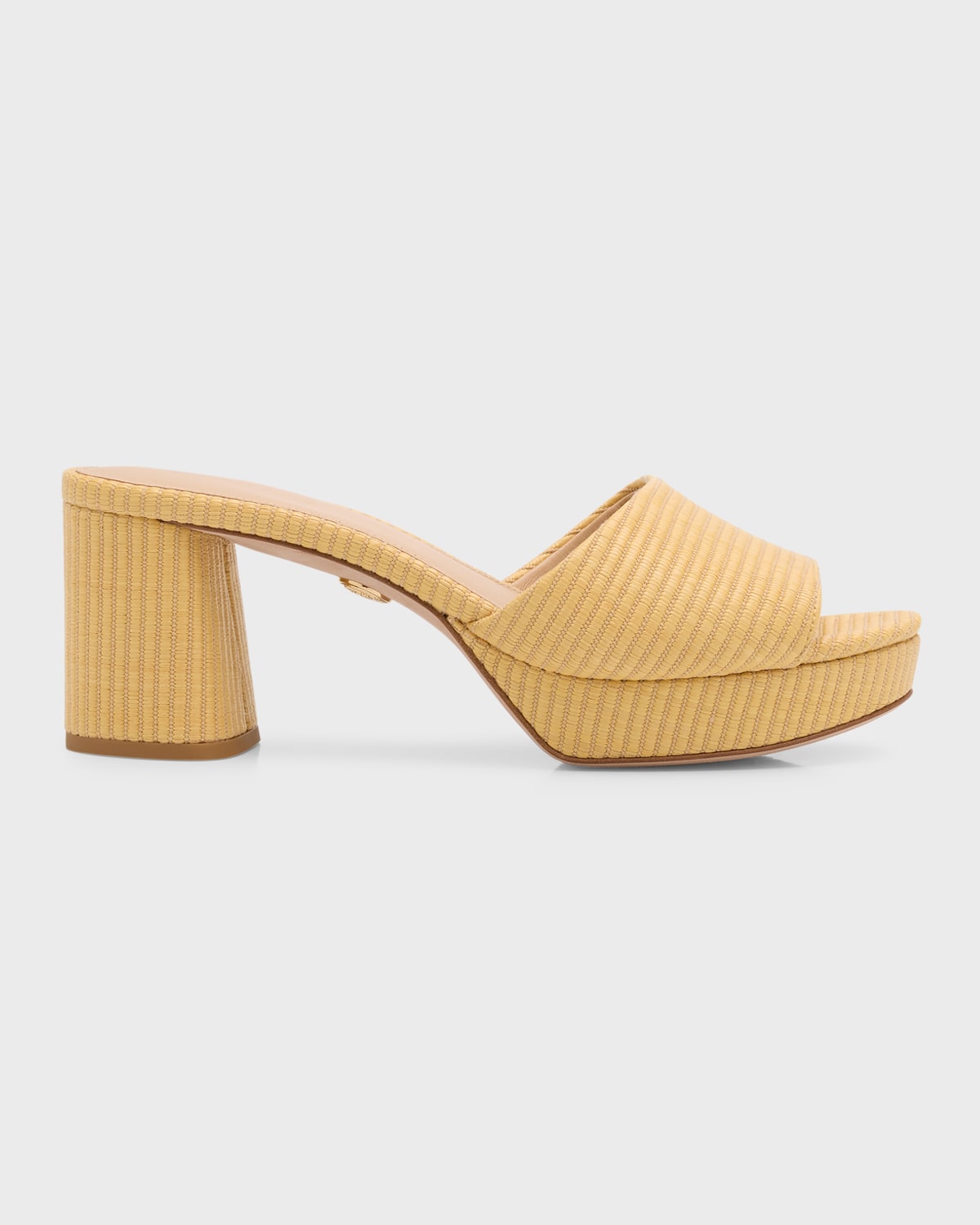 Shop Veronica Beard Dali Leather Platform Slide Sandals In Natural