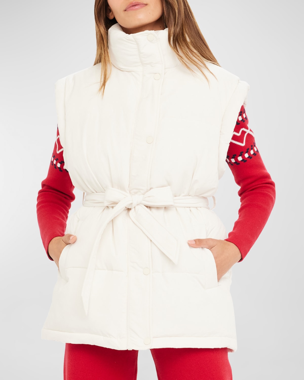 Shop The Upside Chalet Oslo Puffer Gilet In Natural