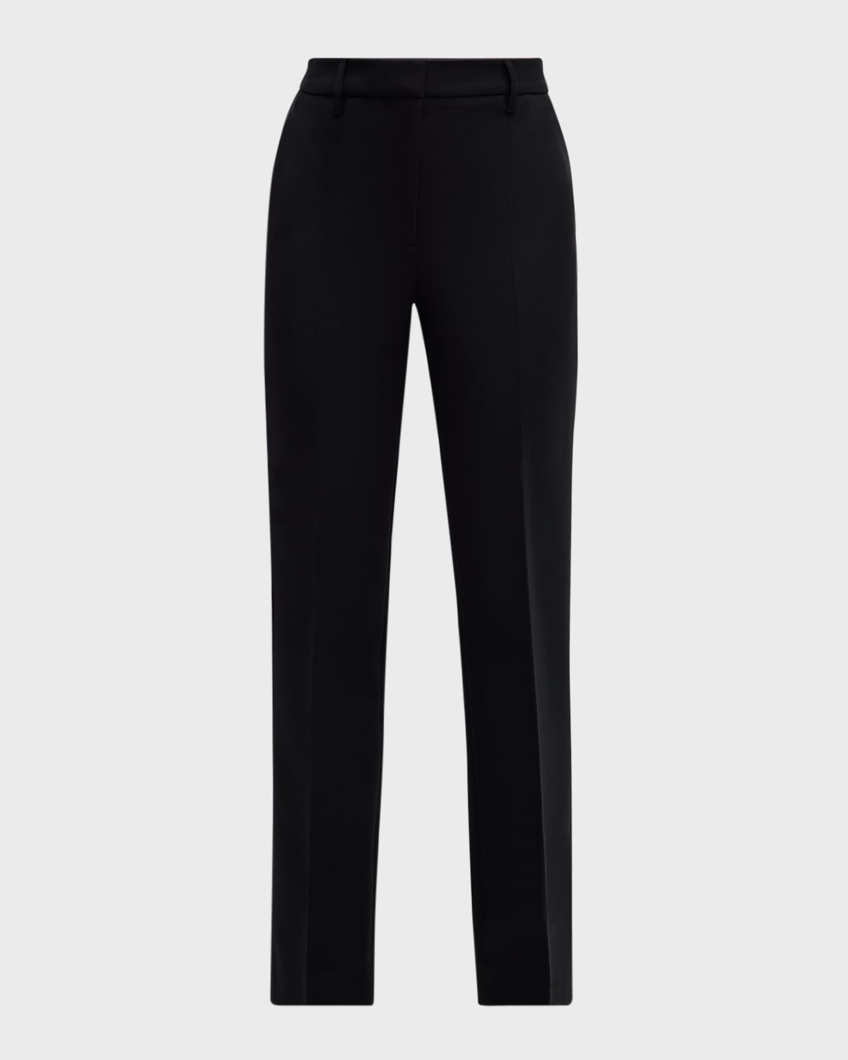 Gabriela Hearst Francisco Mid-rise Straight-leg Crepe Trousers In Black