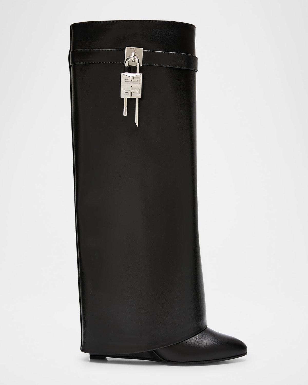 Givenchy Shark Lock Wide Leather Boots