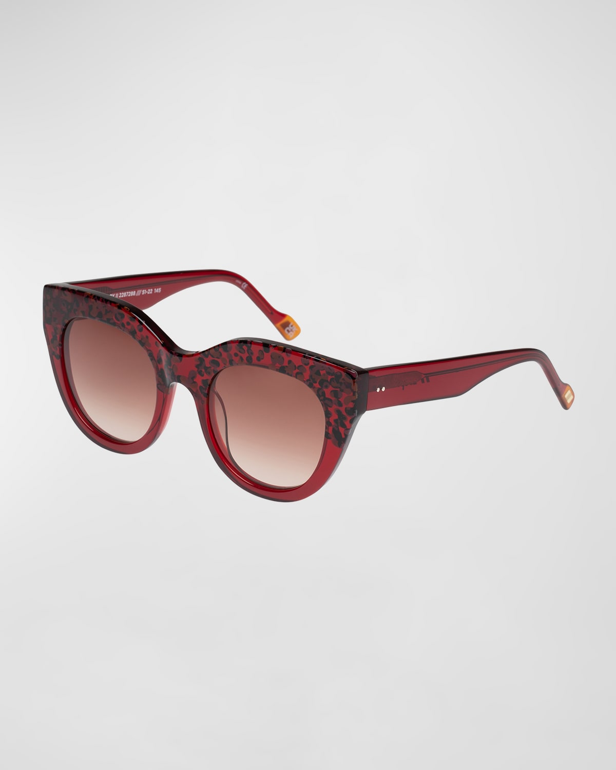 AIRY CANARY II Red Acetate Cat-Eye Sunglasses