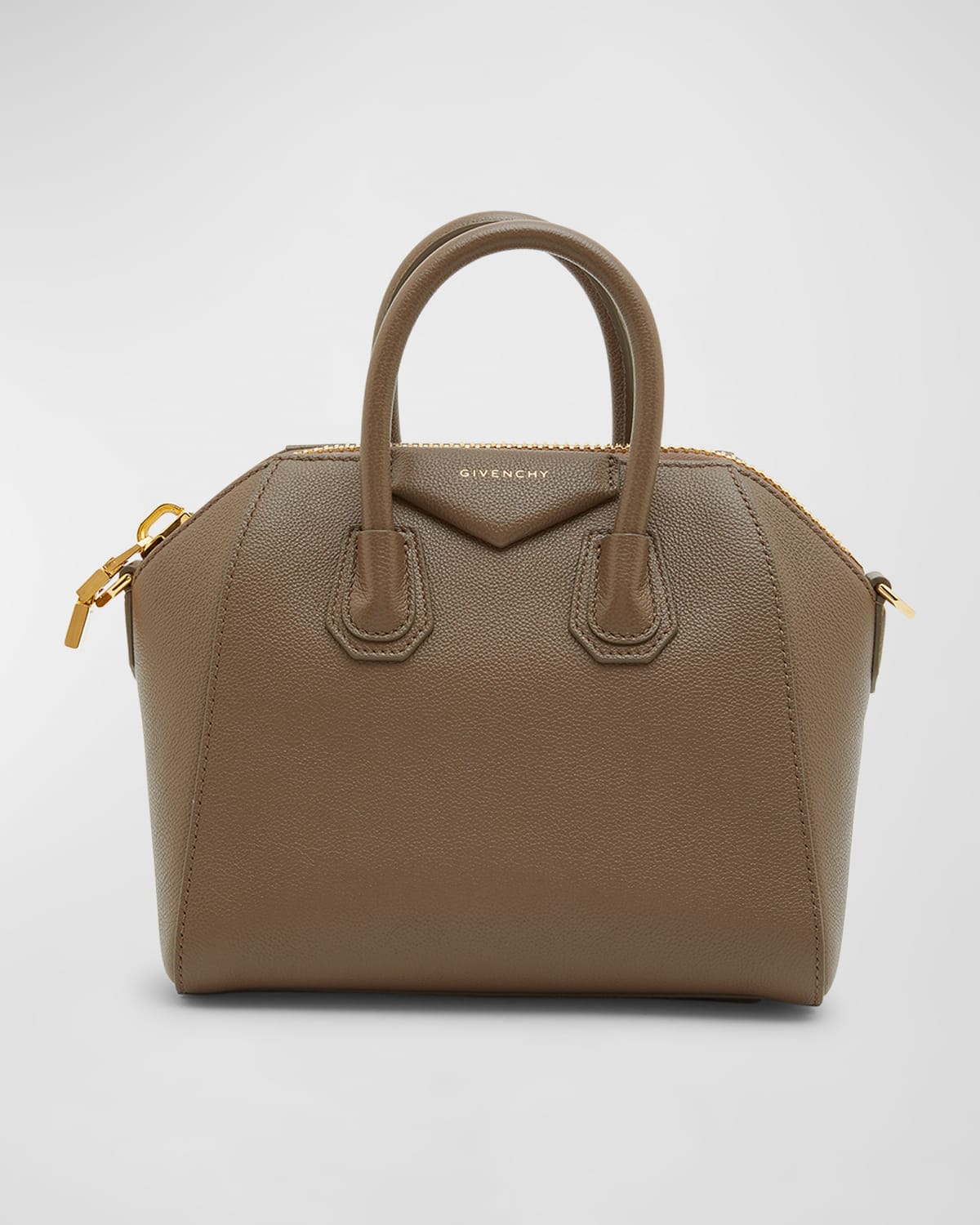 Givenchy Small Antigona Top-handle Bag In Leather In 281 Taupe