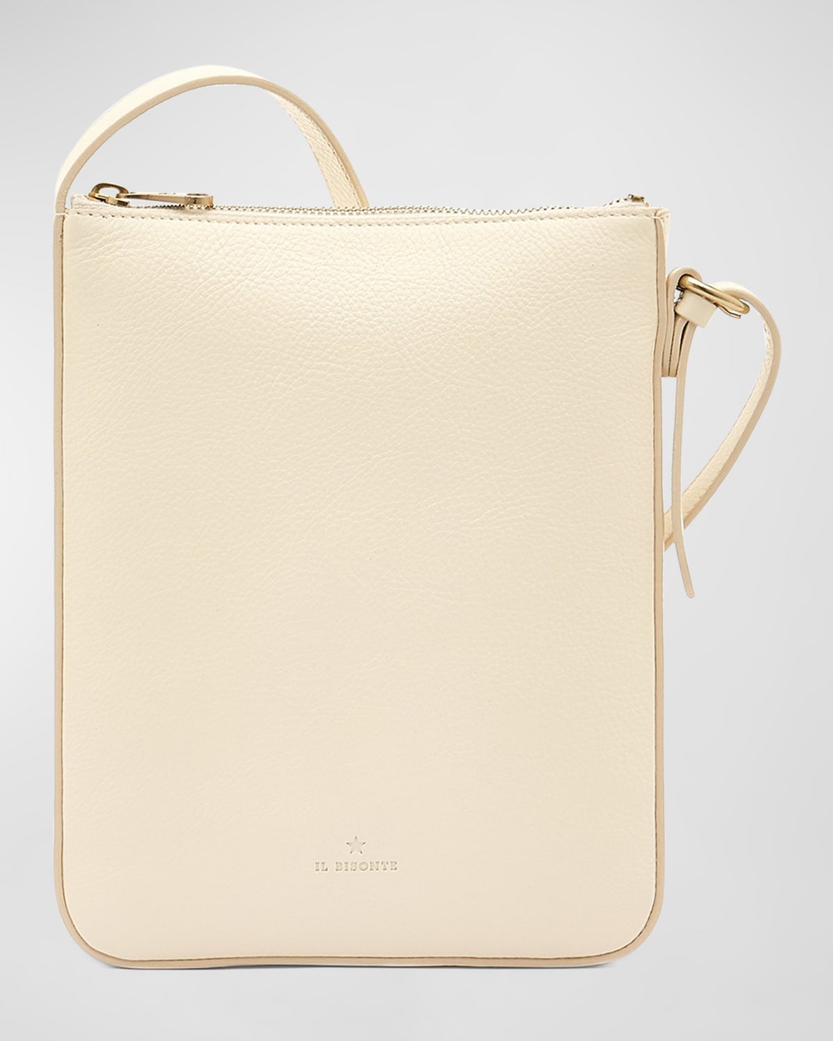 Flat Vachetta Leather Crossbody Bag