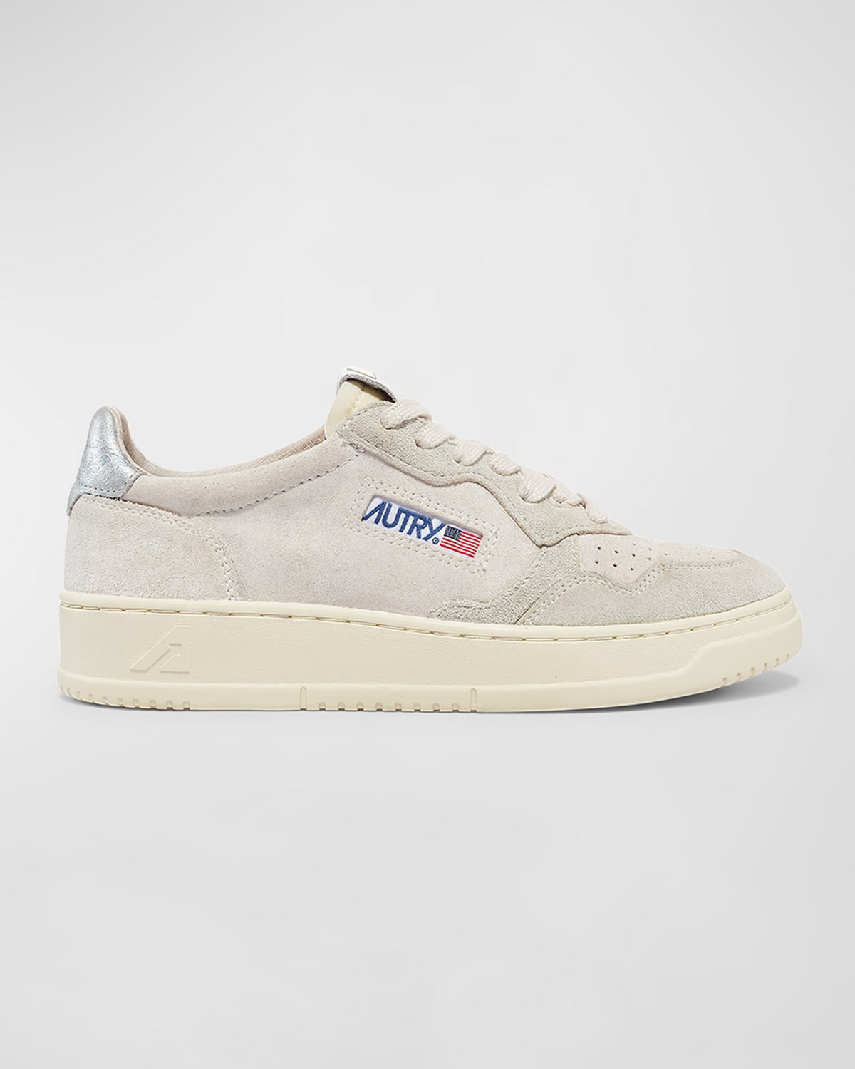 Medalist Low-Top Mixed Leather Sneakers