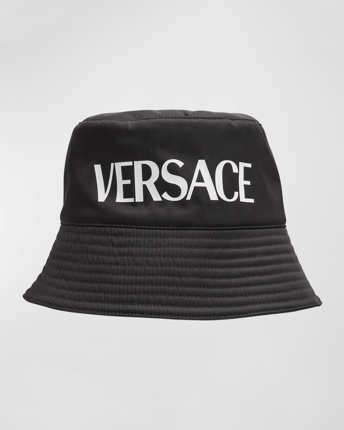 Shop Versace Men's Other Reversible Bucket Hat In Black Gold